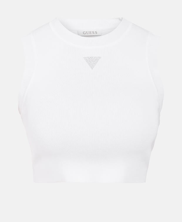 

Топ без рукавов Guess, шерсть белый