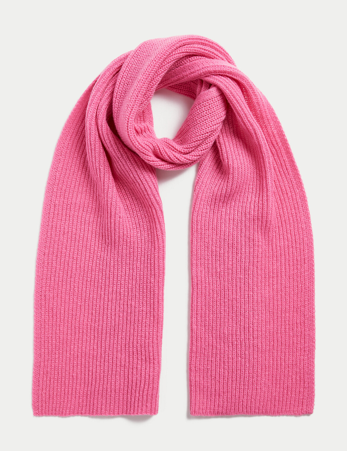 

Вязаный шарф в рубчик Marks & Spencer, розовый