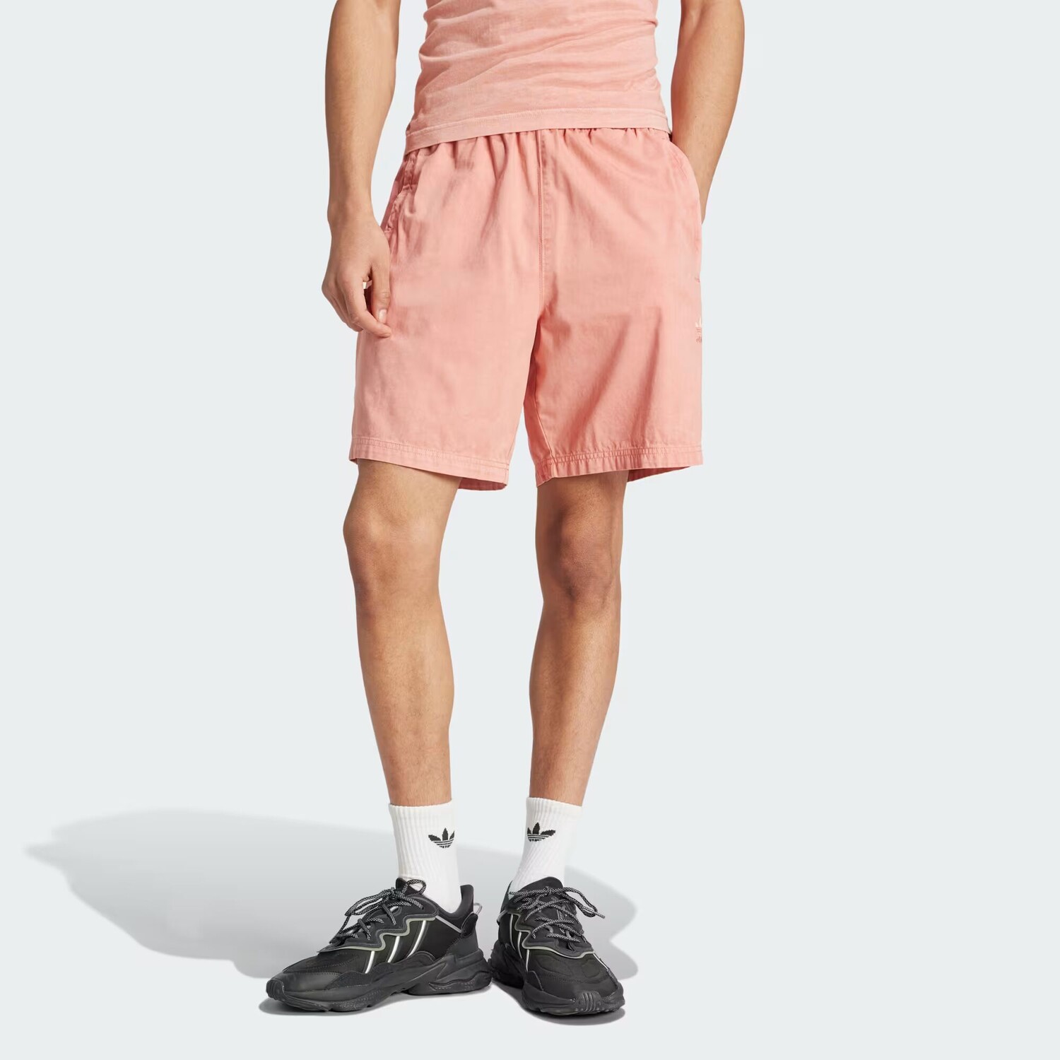 

Тканые шорты Trefoil Essentials+ с красителем Adidas, цвет Wonder Clay