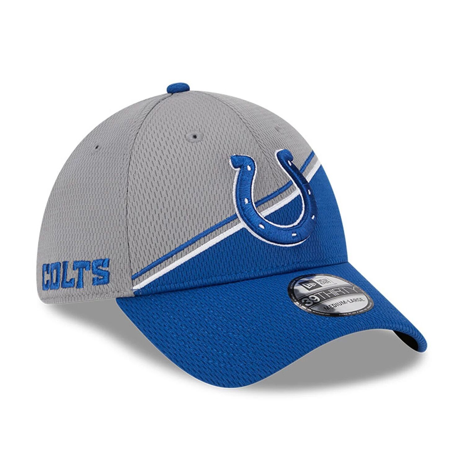 

Мужская кепка New Era Grey/Royal Indianapolis Colts 2023 Sideline 39THIRTY Flex Hat