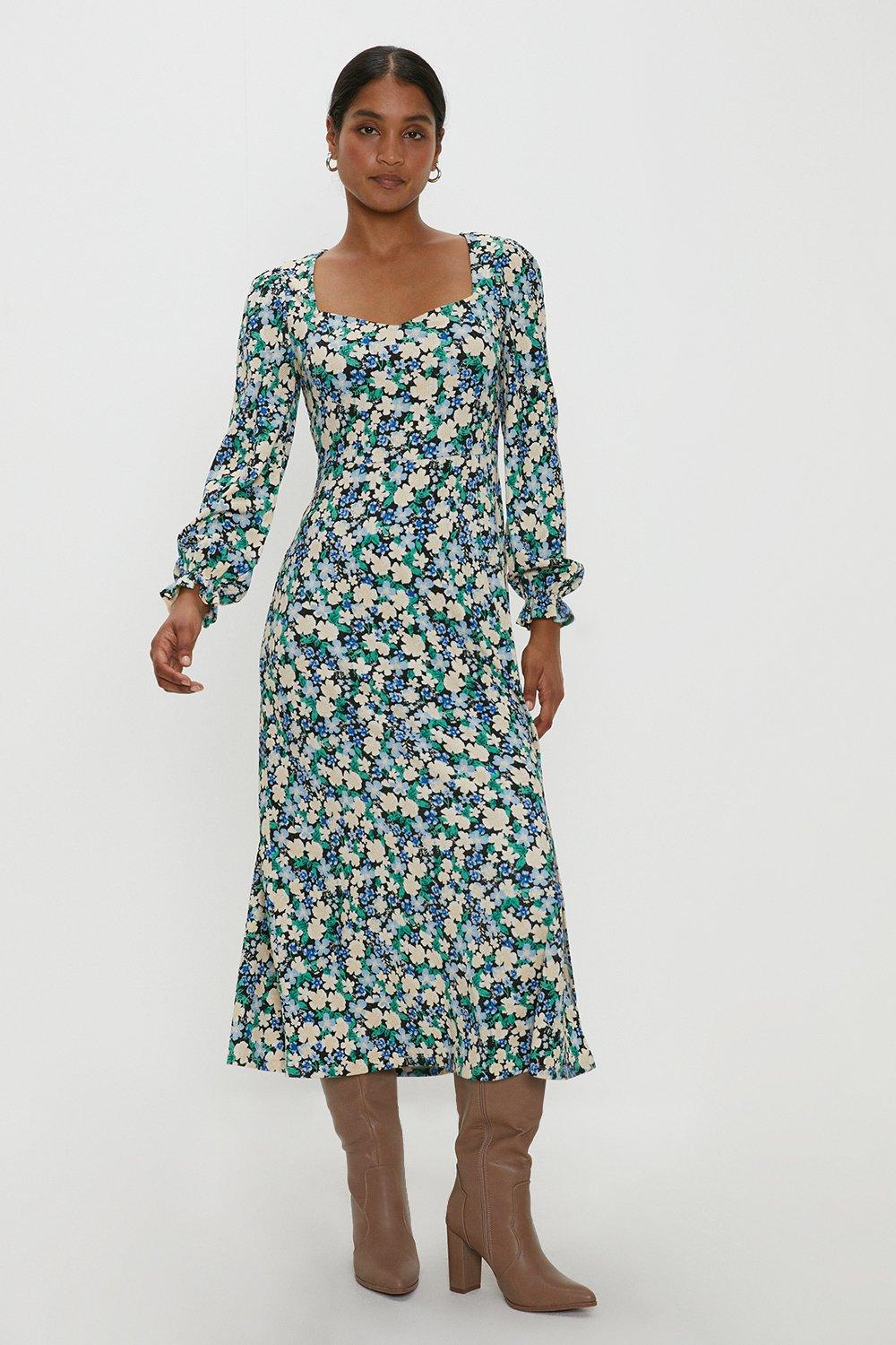 Платье-миди в форме сердца Dorothy Perkins, мультиколор цена и фото