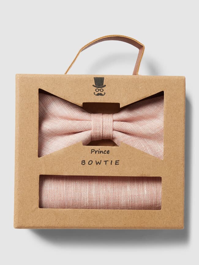 

Галстук-бабочка с нагрудным платком в комплекте Prince Bowtie, пыльно-розовый