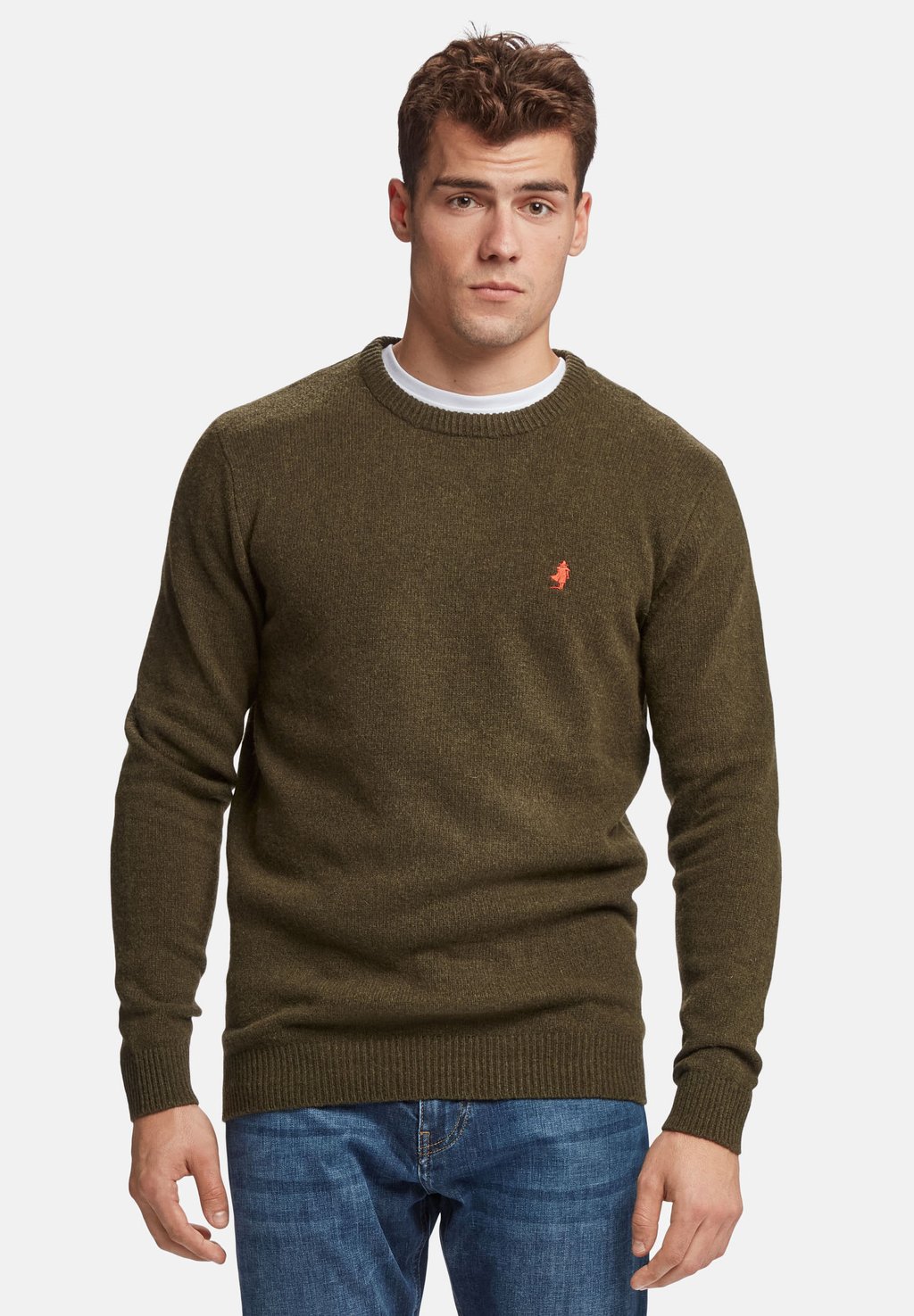 Вязаный свитер ADRIAN MCS, цвет green melange