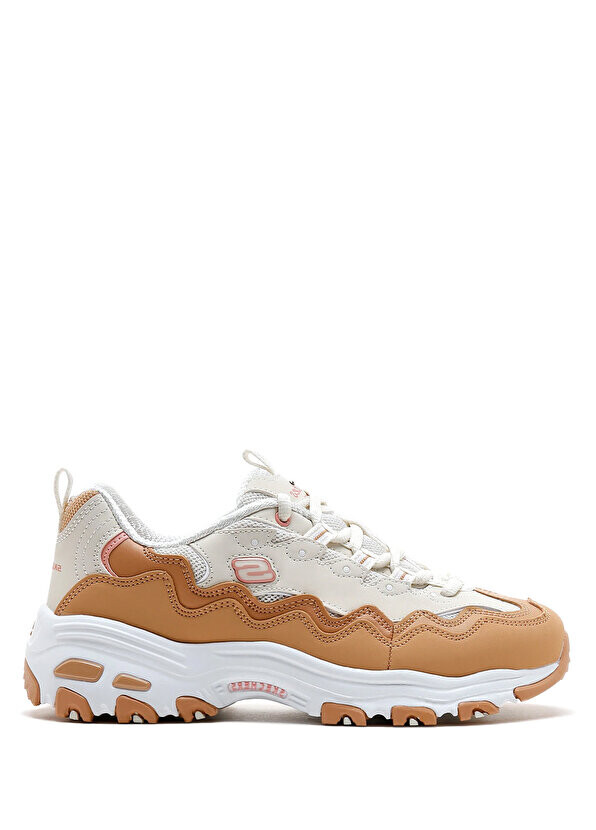 

Белые бежевые женские кроссовки d'lites Skechers, Белый