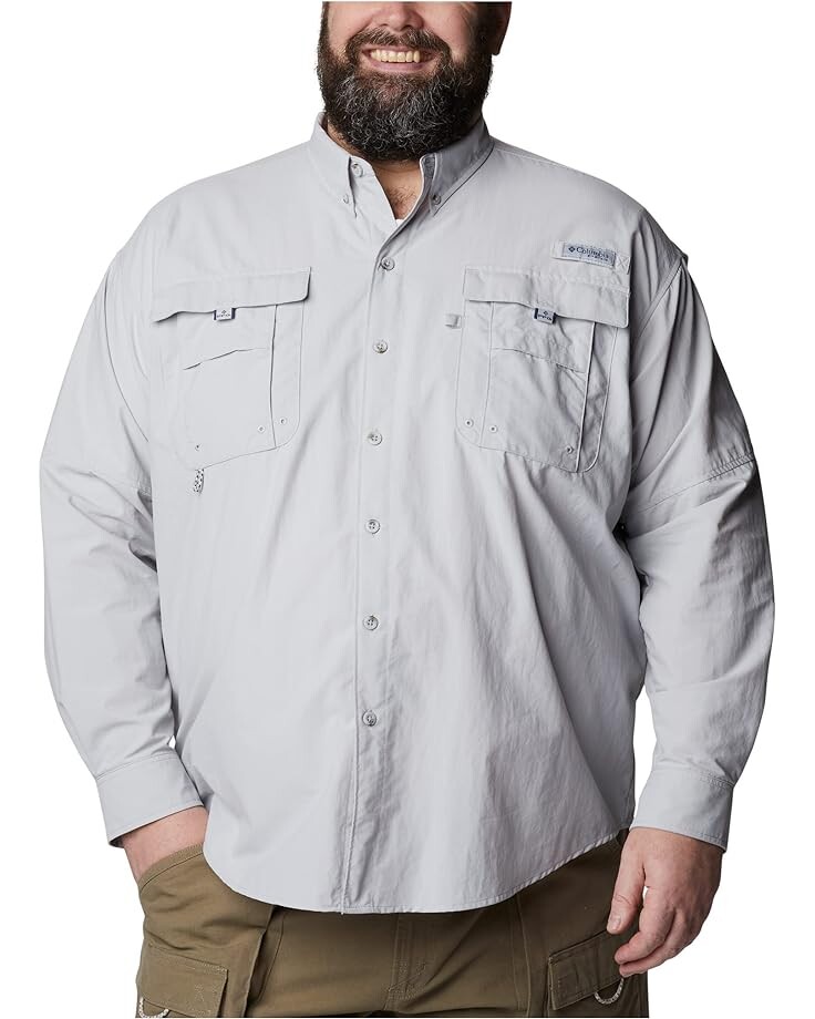 

Рубашка Columbia Big & Tall Bahama II Long Sleeve, цвет Cool Grey
