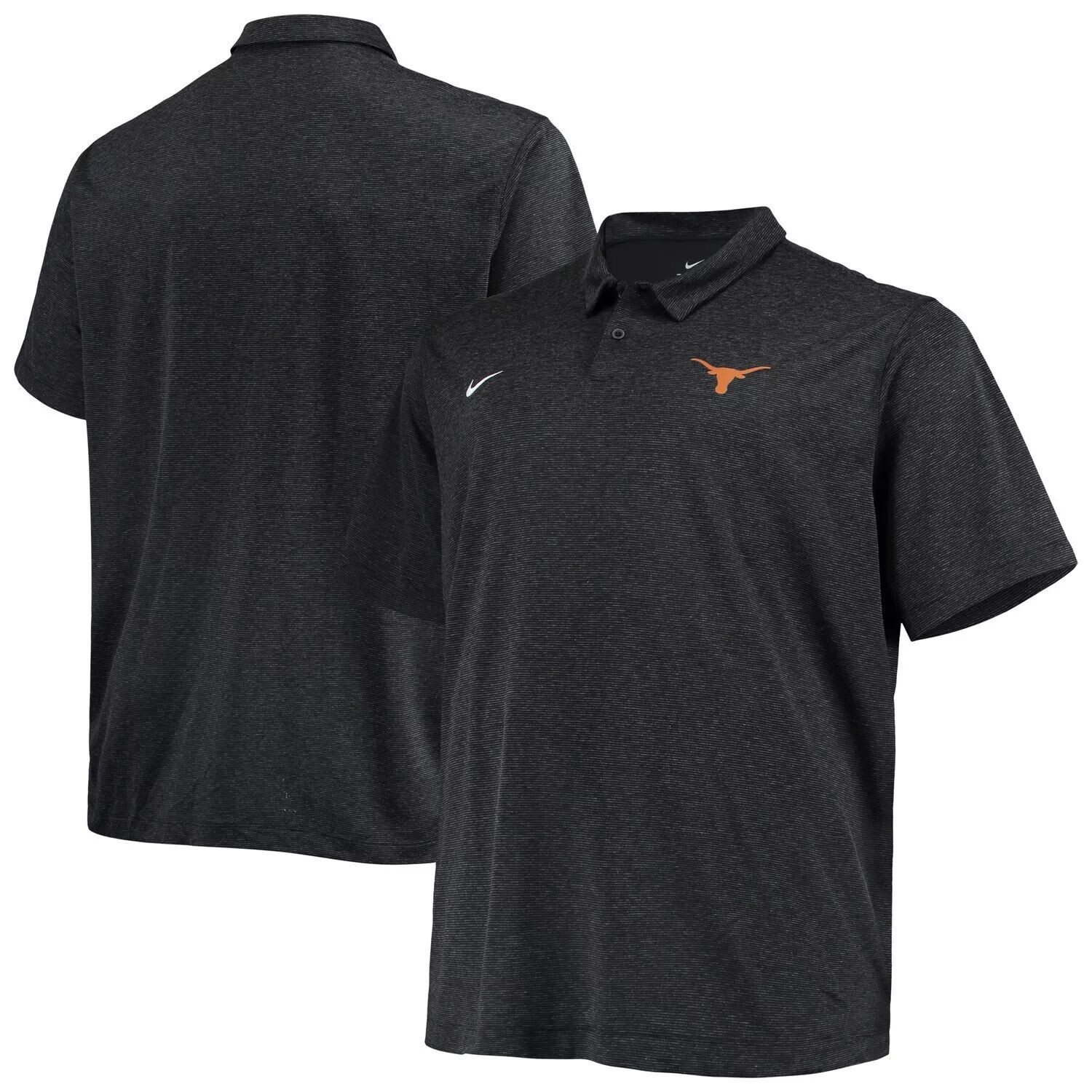 

Мужская черная футболка-поло Texas Longhorns с меланжевой отделкой Big & Tall Performance Nike