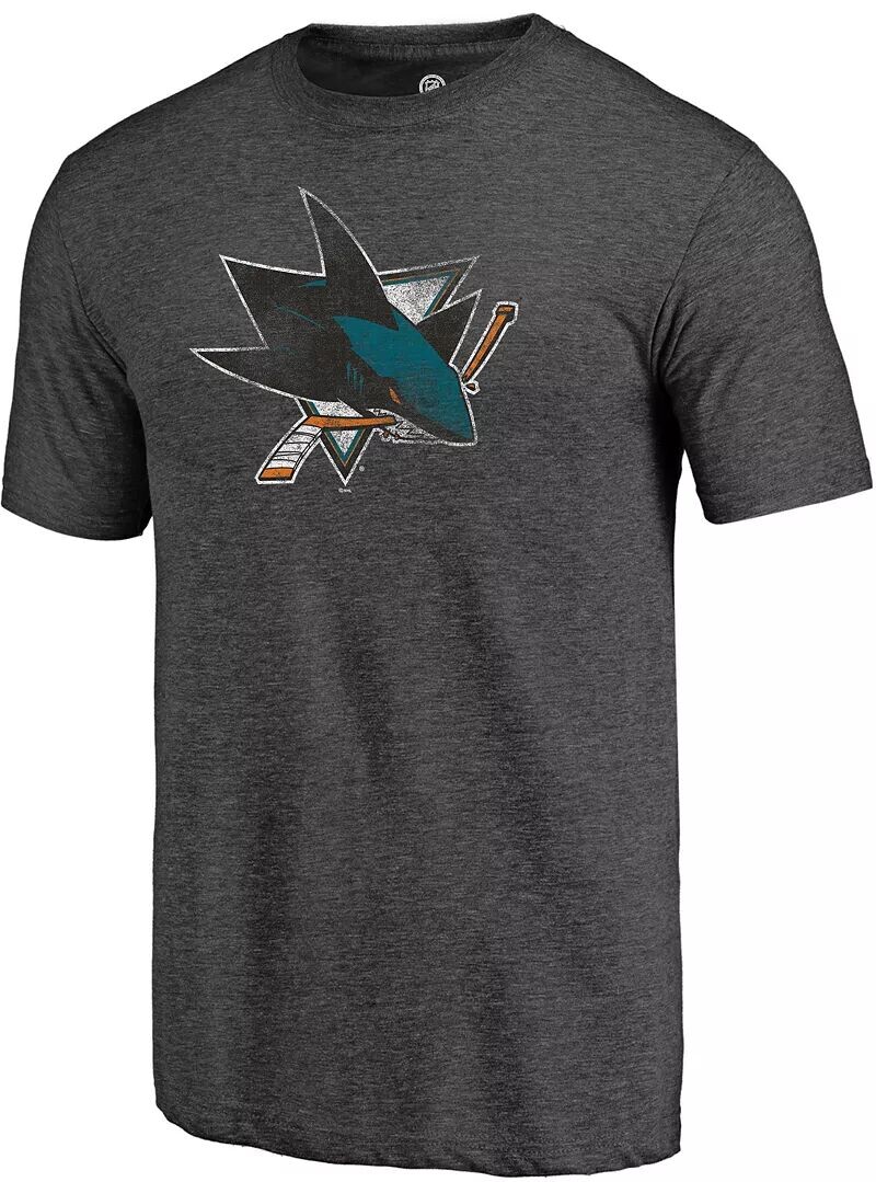 

Мужская серая футболка с логотипом НХЛ San Jose Sharks Tri-Blend