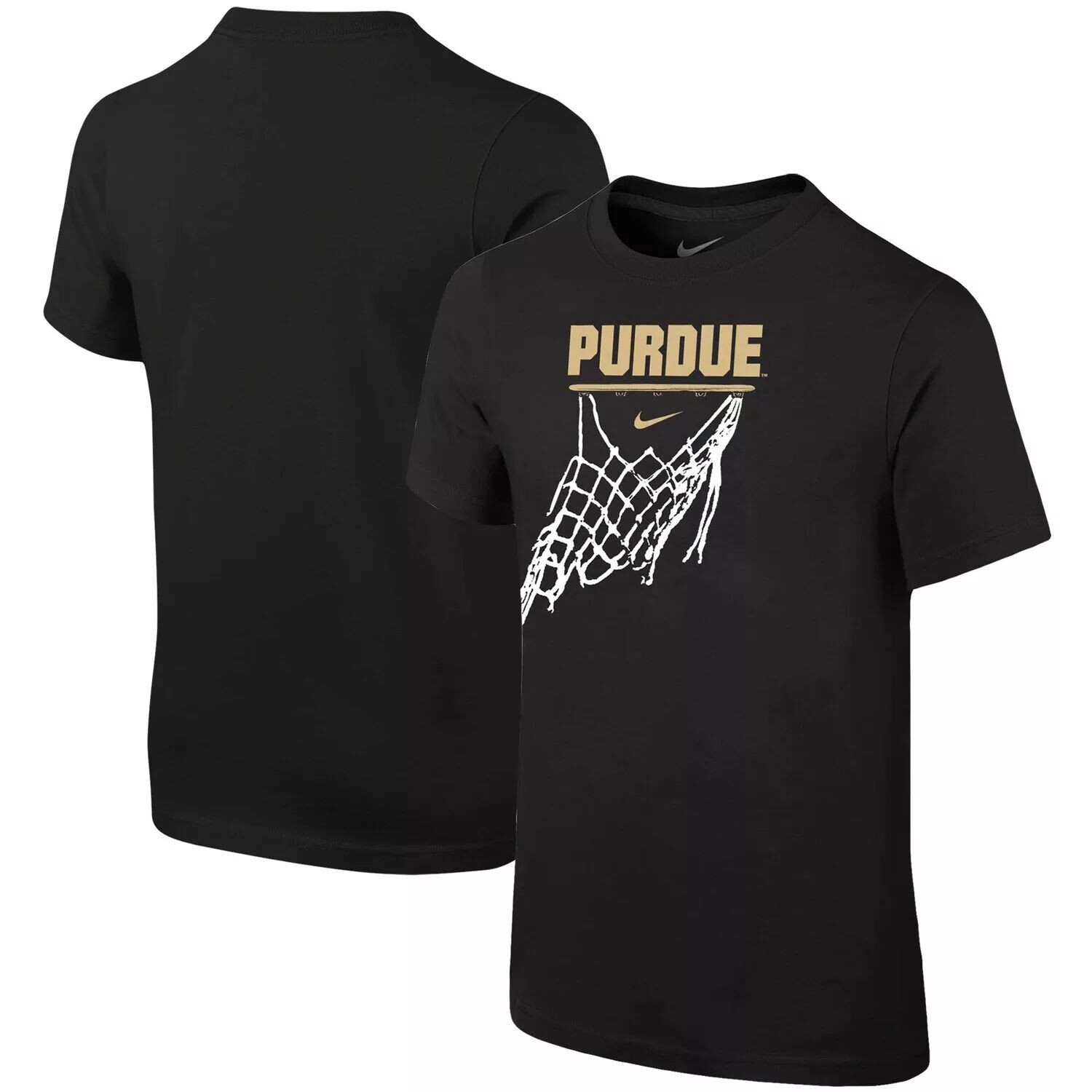 

Черная футболка с баскетбольной сеткой Nike Purdue Boilermakers Youth Nike