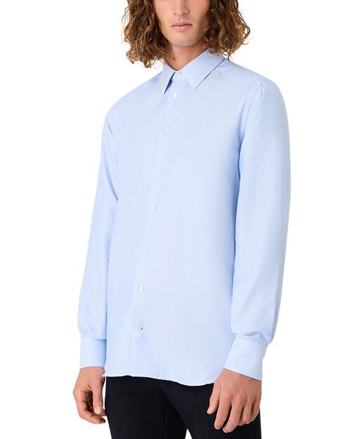 

Спортивная рубашка с микропринтом New York Modern Fit Emporio Armani, цвет Blue