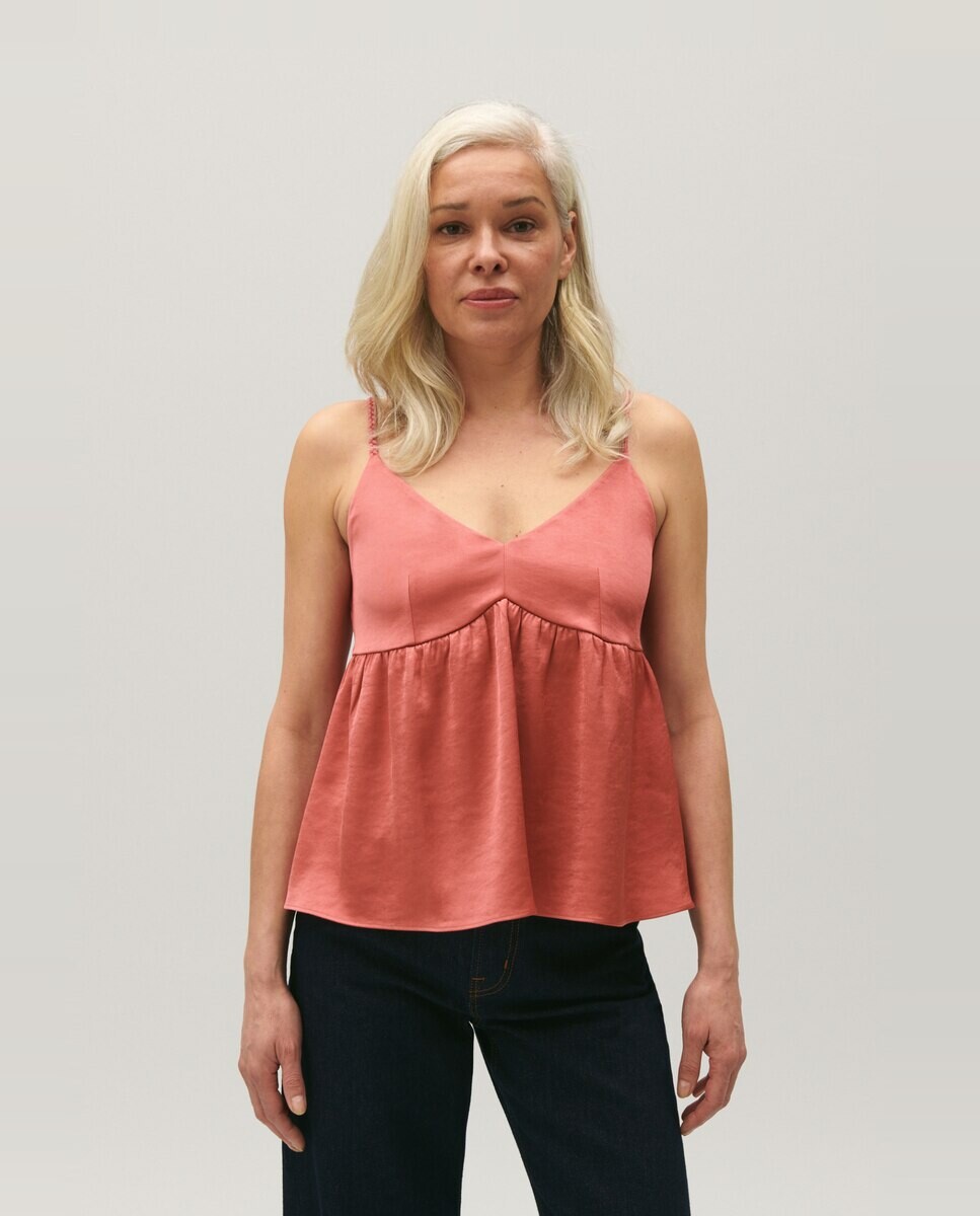 

Женский атласный топ на бретелях Claudie Pierlot, красный