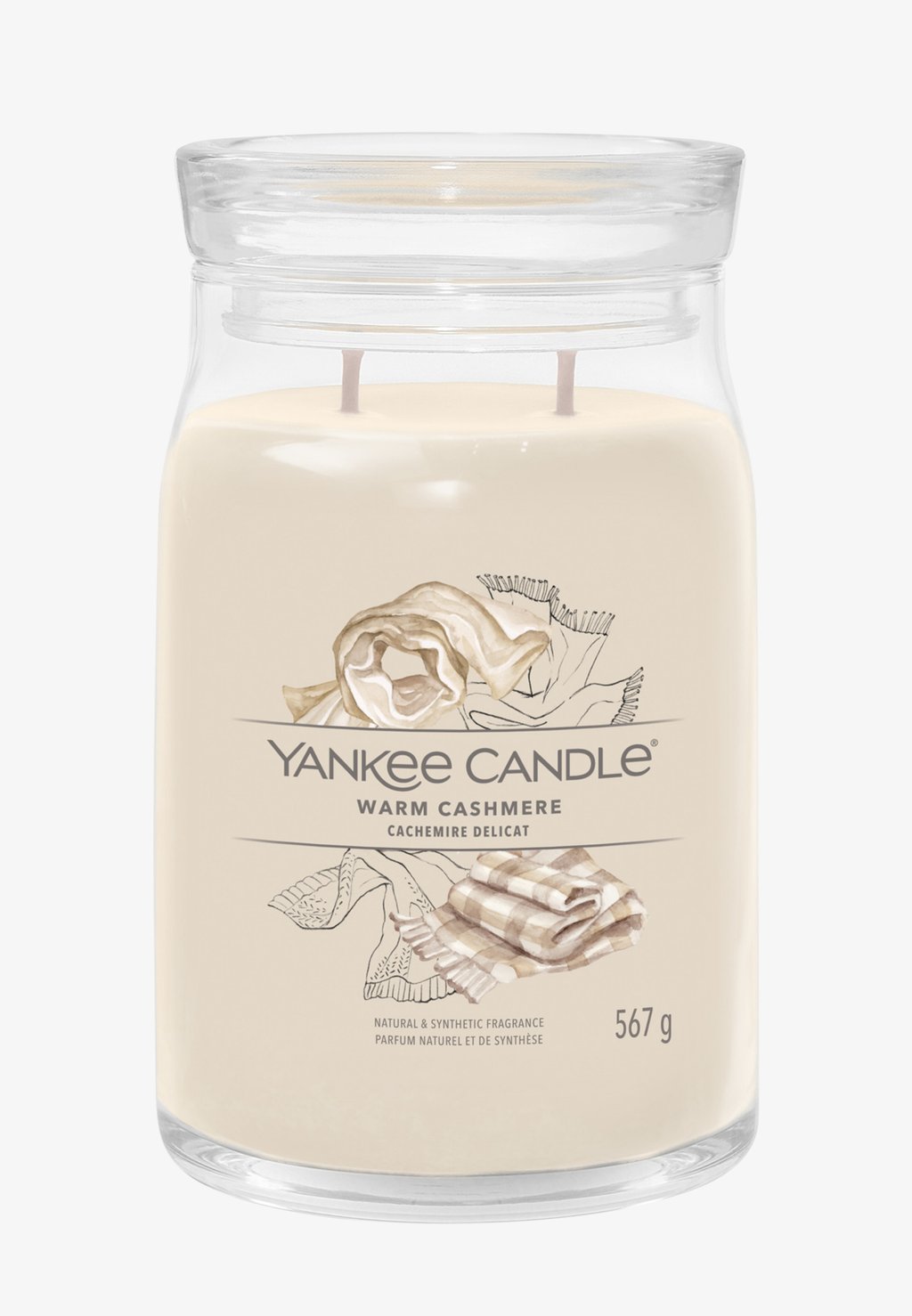 Ароматическая свеча Signature Large Jar Warm Cashmere Yankee Candle, бежевый свеча ароматическая yankee candle warm cashmere 1 мл