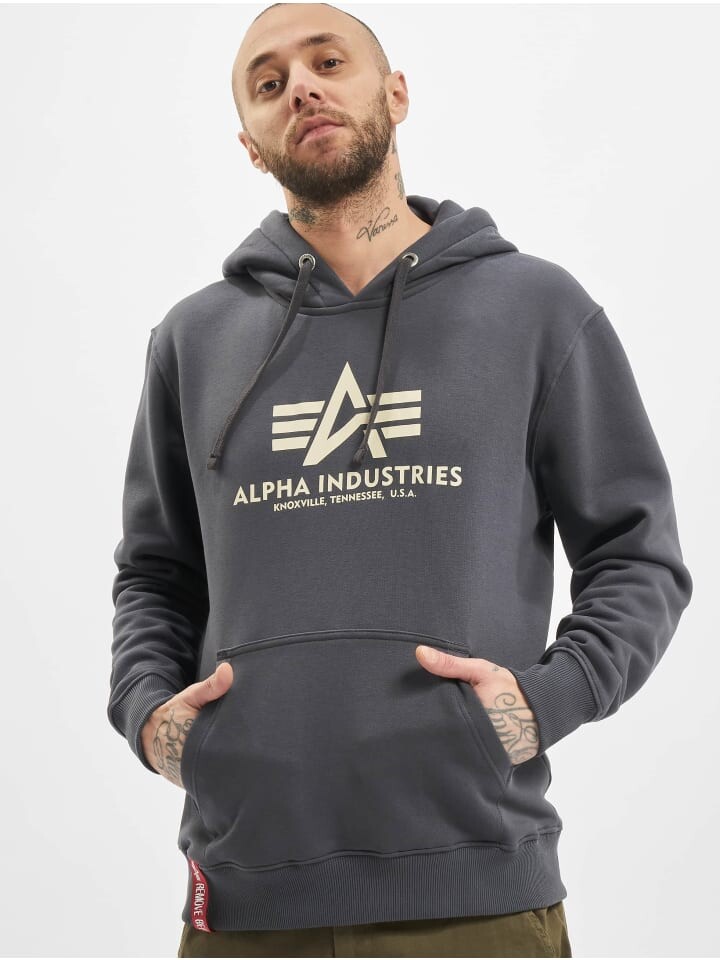 

Толстовка Alpha Industries, цвет grey black
