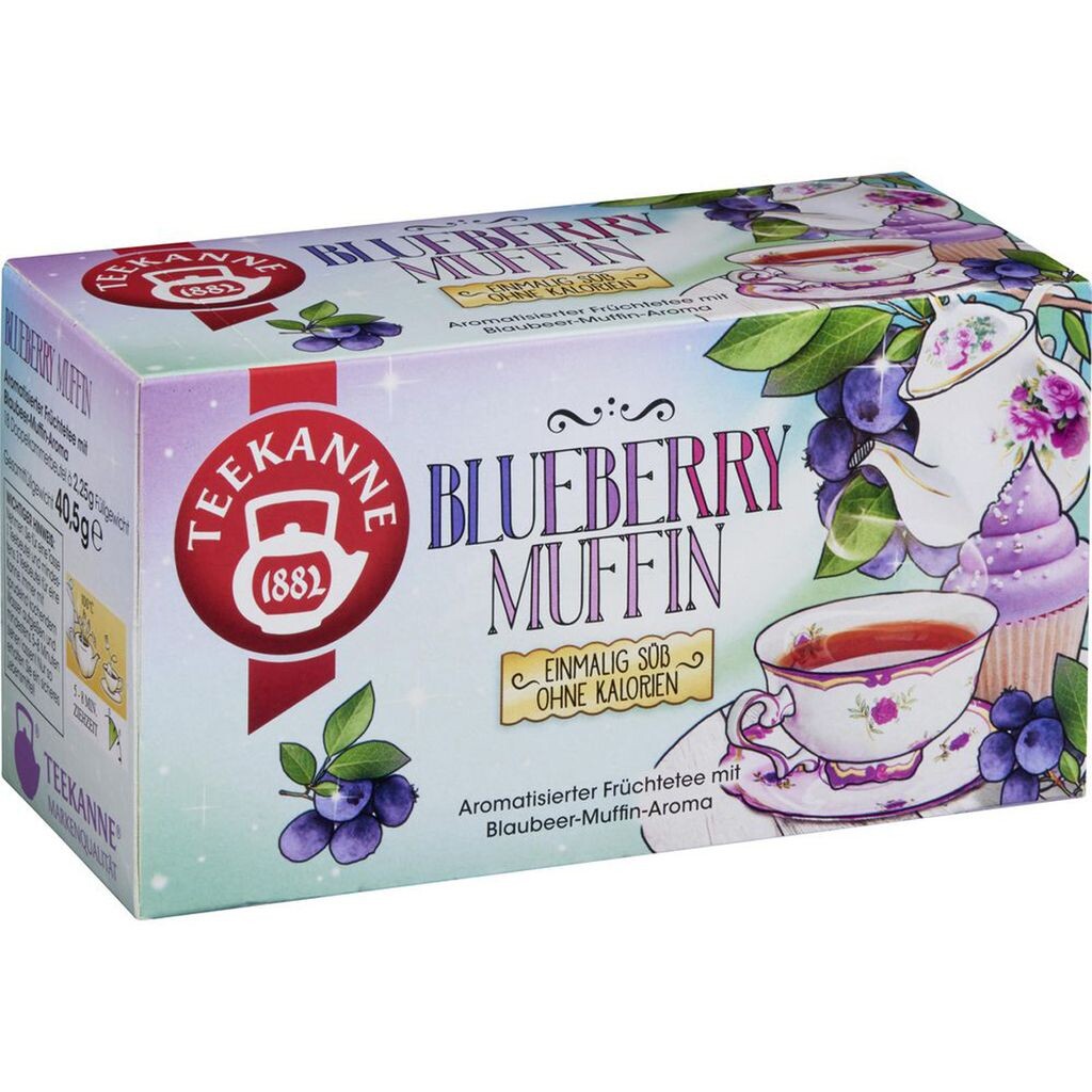 

Заварочный чайник Blueberry Muffin Unique со вкусом сладкого фруктового чая 41г Teekanne