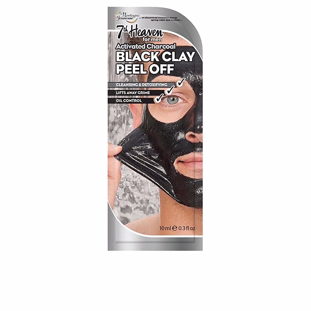 Маска для лица For men black clay peel-off mask 7th heaven, 10 мл маска пилинг pureheals peel off pack pore clear black charcoal