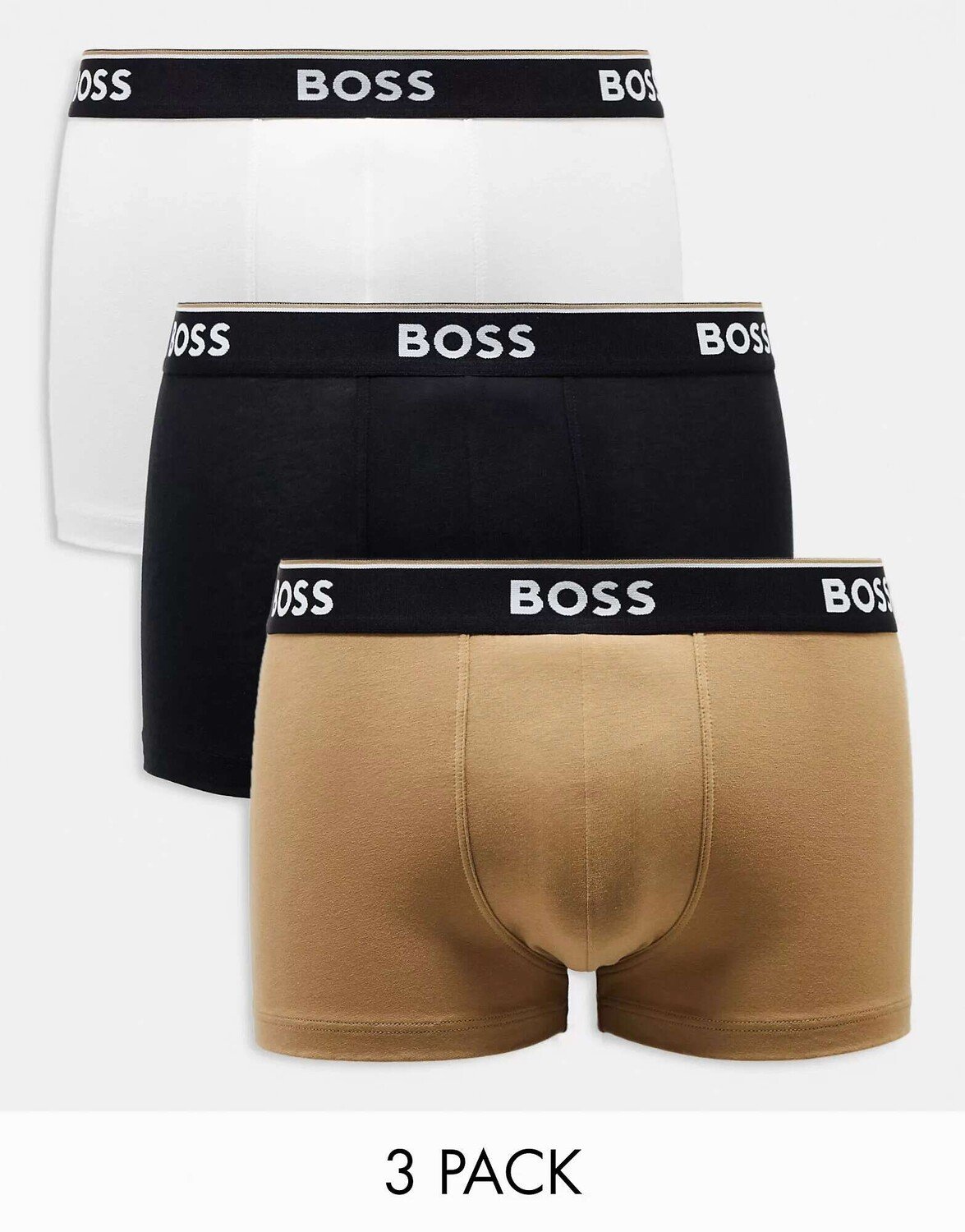 

Три пары плавок Boss Bodywear power черного, белого и бежевого цвета