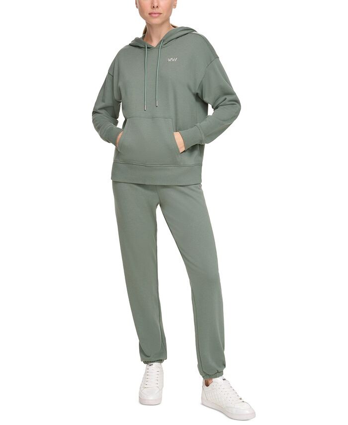 

Женские спортивные штаны из флиса с металлизированным логотипом DKNY, зеленый