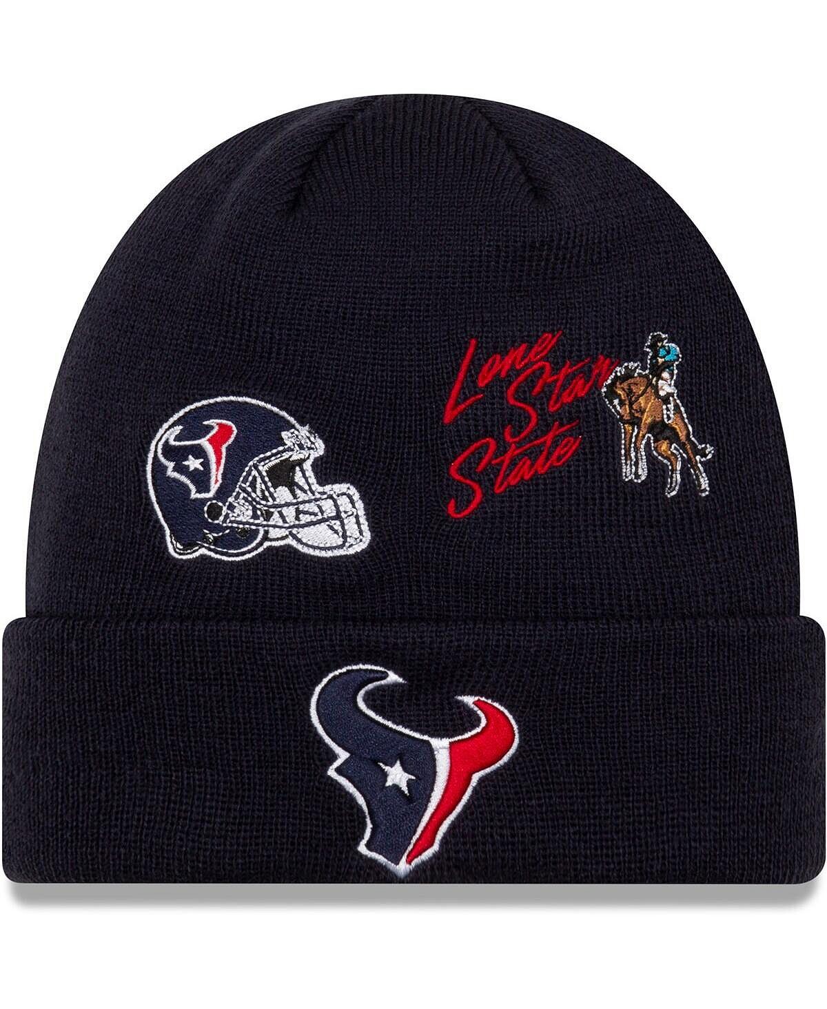

Мужская темно-синяя вязаная шапка с манжетами Houston Texans City Transit New Era