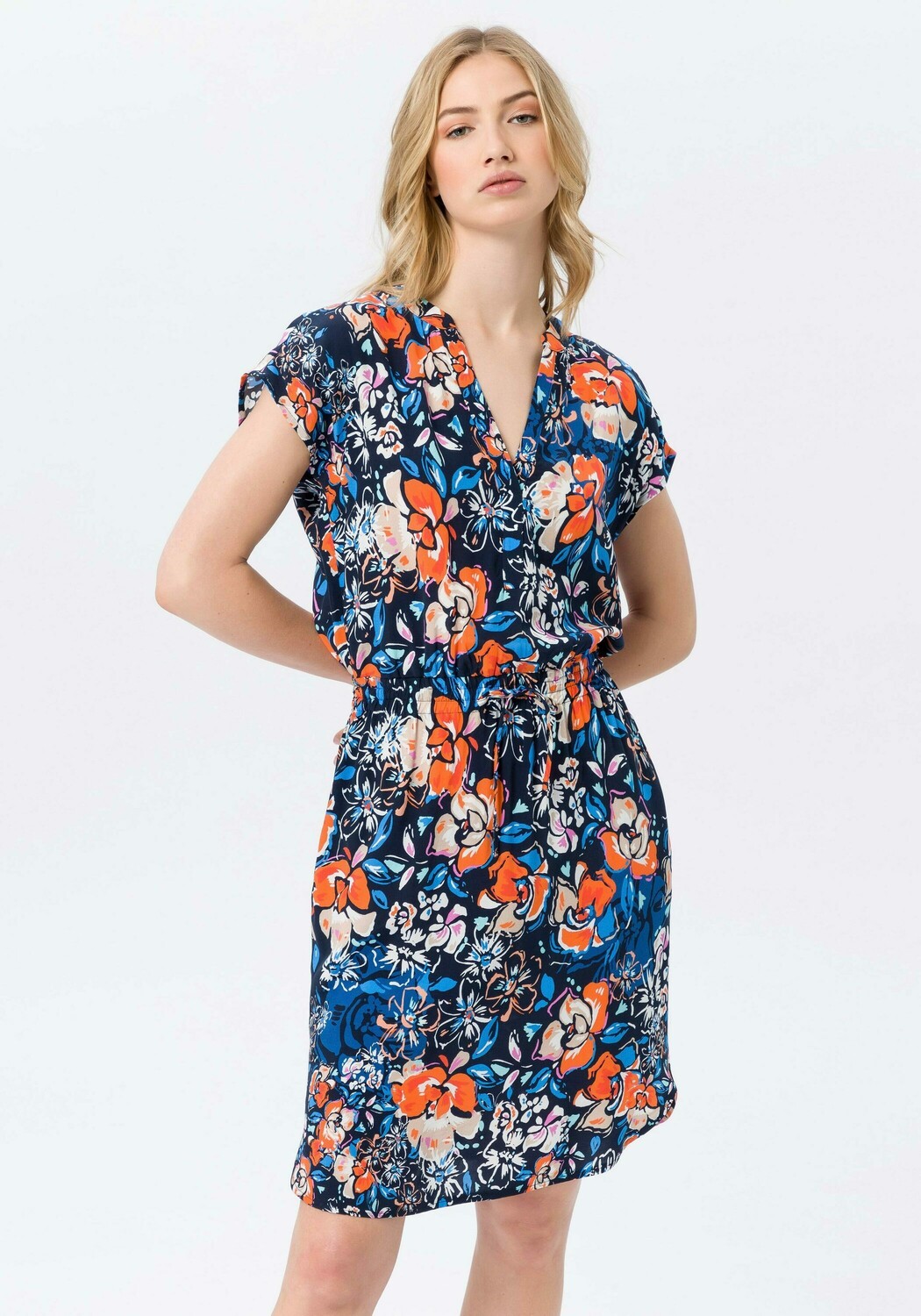 

Платье PETER HAHN Sommer Dress, цвет marine/orange/multicolor