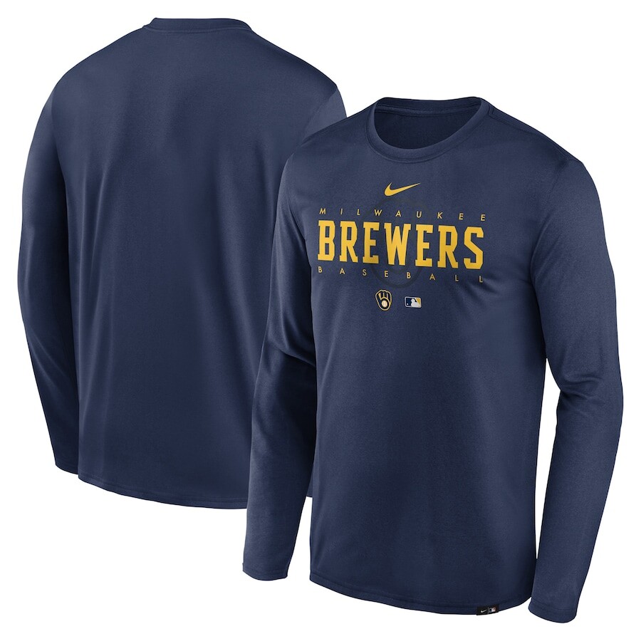 

Футболка с длинным рукавом Nike Milwaukee Brewers, нави
