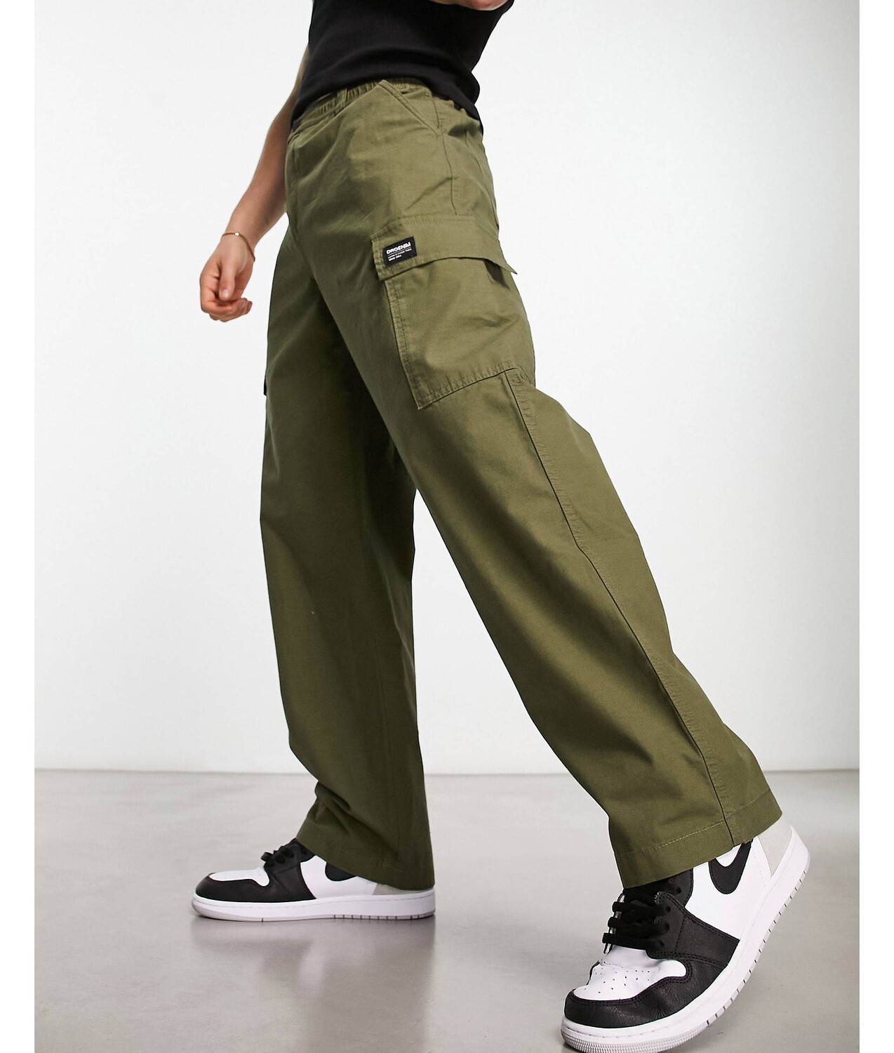 

Широкие прямые брюки цвета хаки Dr Denim Calder Cargo