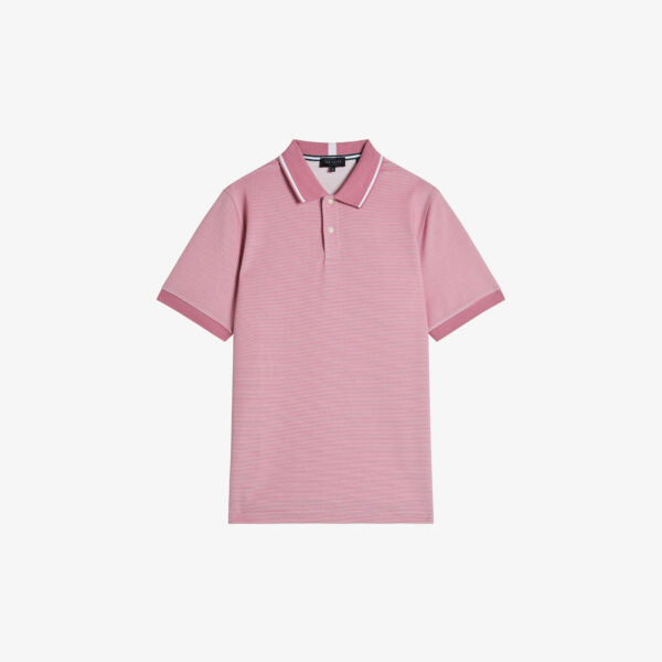 

Полосатая рубашка-поло Ellerby Ted Baker, розовый