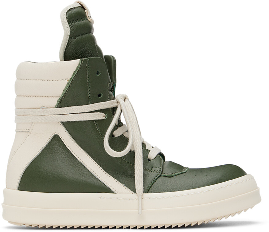 

Детские зеленые и кремовые кроссовки Geobasket Rick Owens