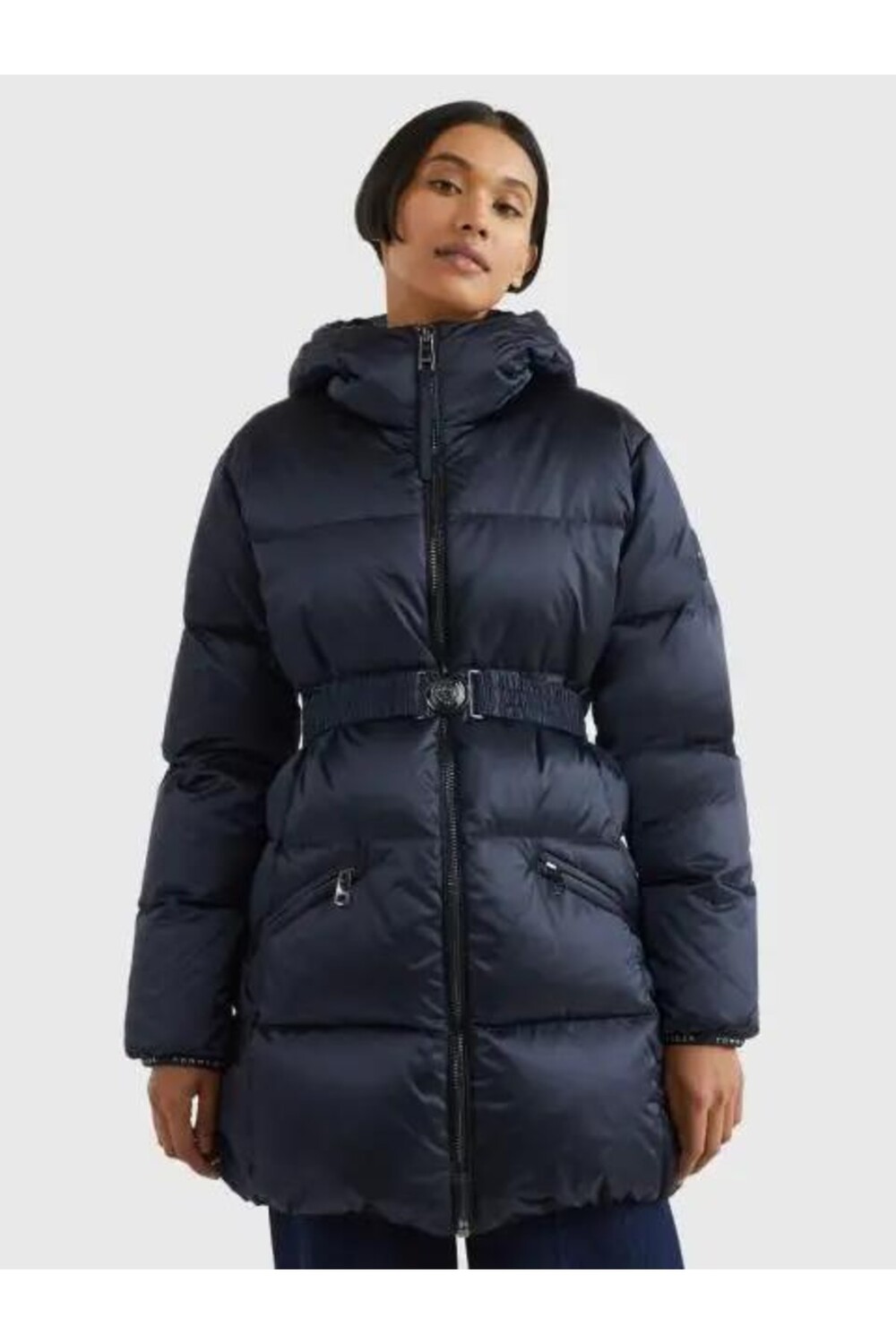 

Двухцветная эффектная куртка-пуховик Tommy Hilfiger, темно-синий