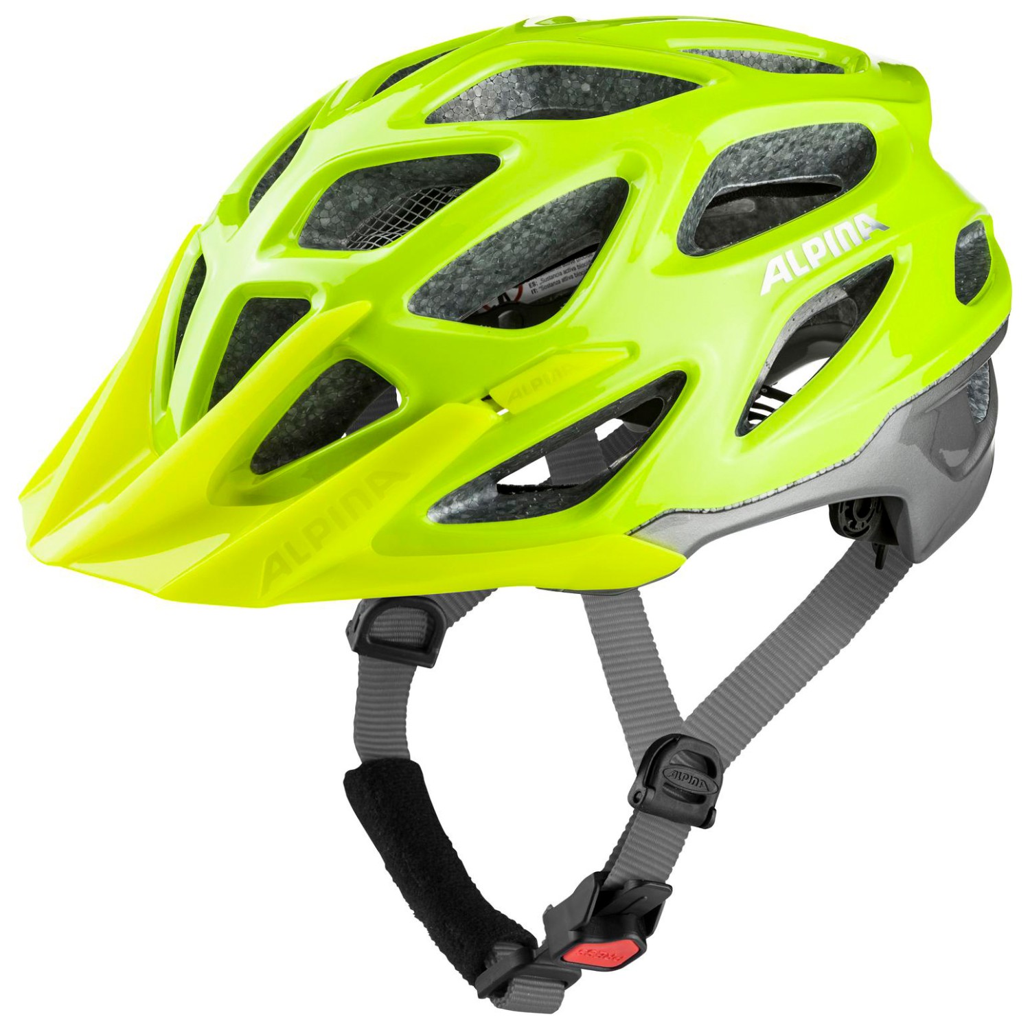 Велосипедный шлем Alpina Mythos 3 0 L E, цвет Be Visible/Silver Gloss