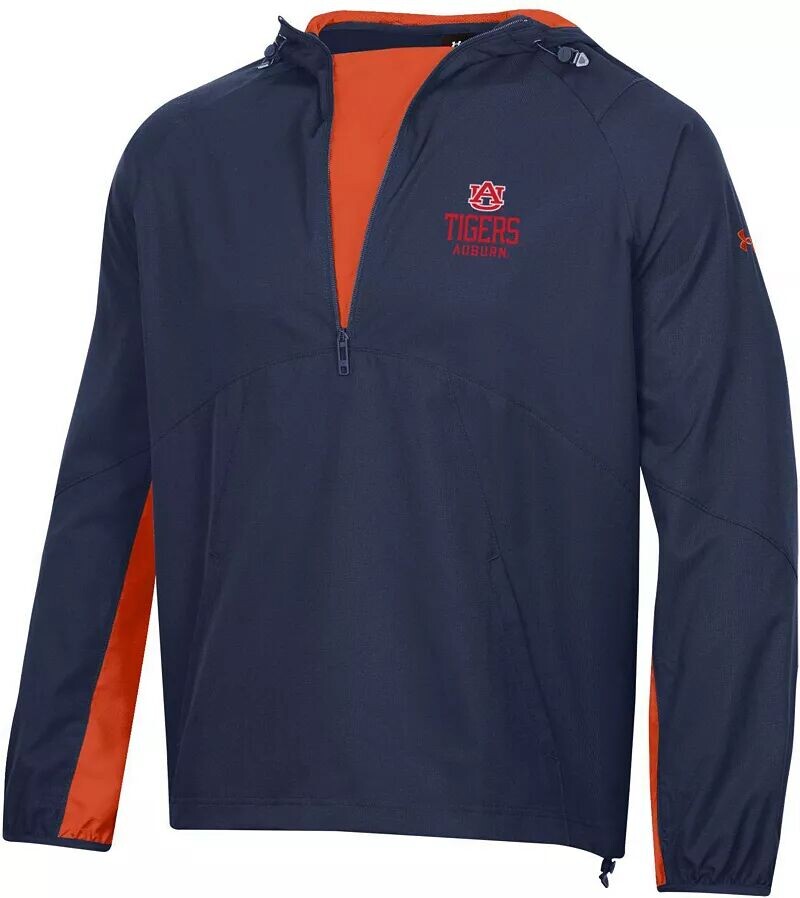 

Мужская темно-рыжая куртка-анорак Under Armour Tigers синего цвета
