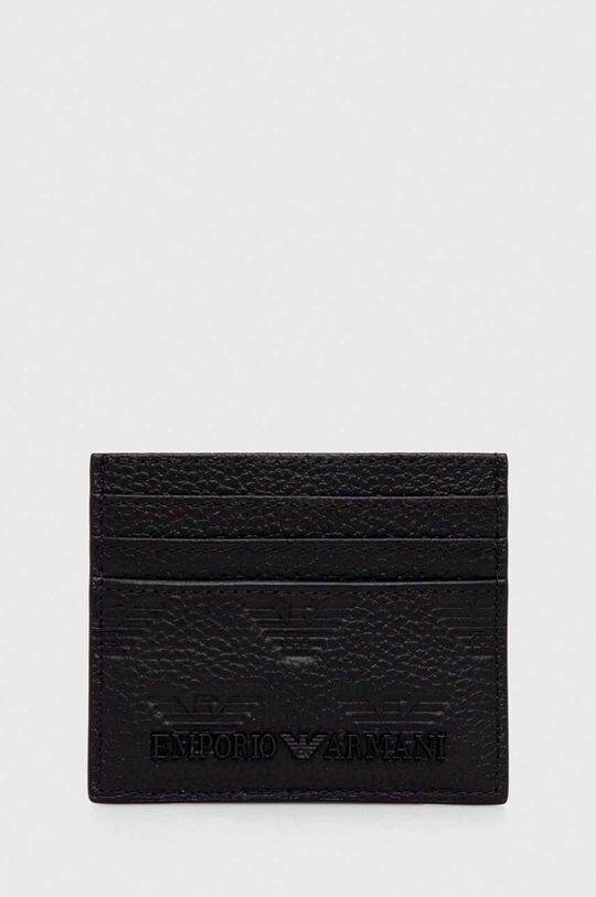 

Кожаный футляр для карт Emporio Armani, черный