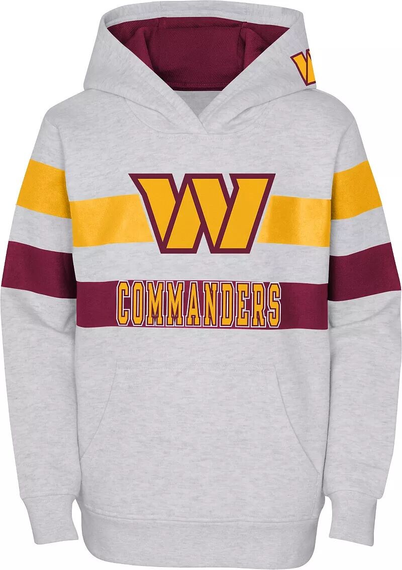 

Nfl Team Apparel Молодежный пуловер с капюшоном Washington Commanders Dynamic Duo серого цвета