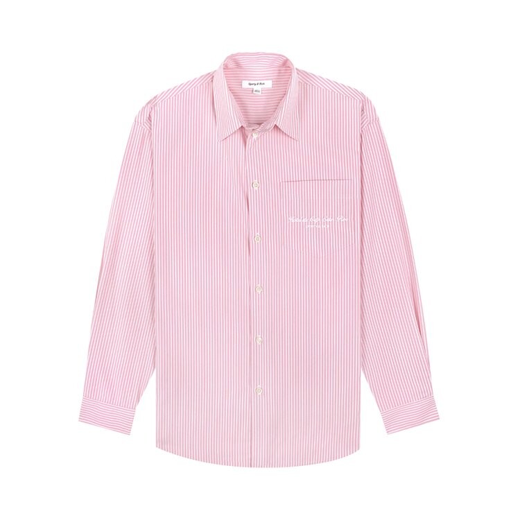 

Рубашка Sporty & Rich Hotel Du Cap Cursive Oversized Shirt, цвет Pink/White