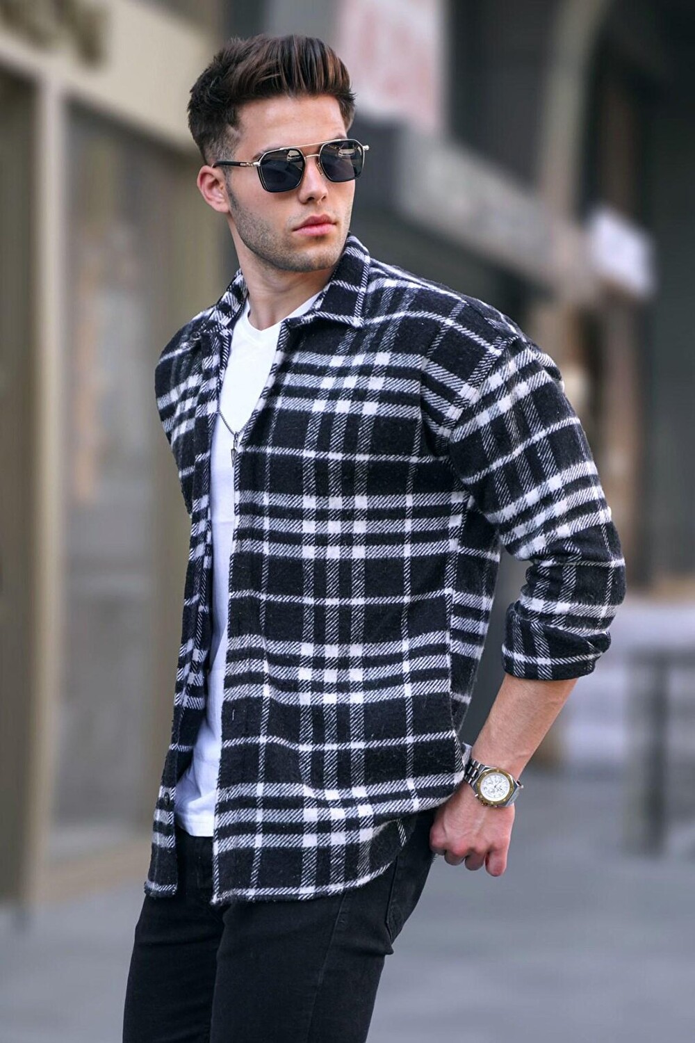

Черная рубашка Lumberjack стандартного кроя 5553 MADMEXT