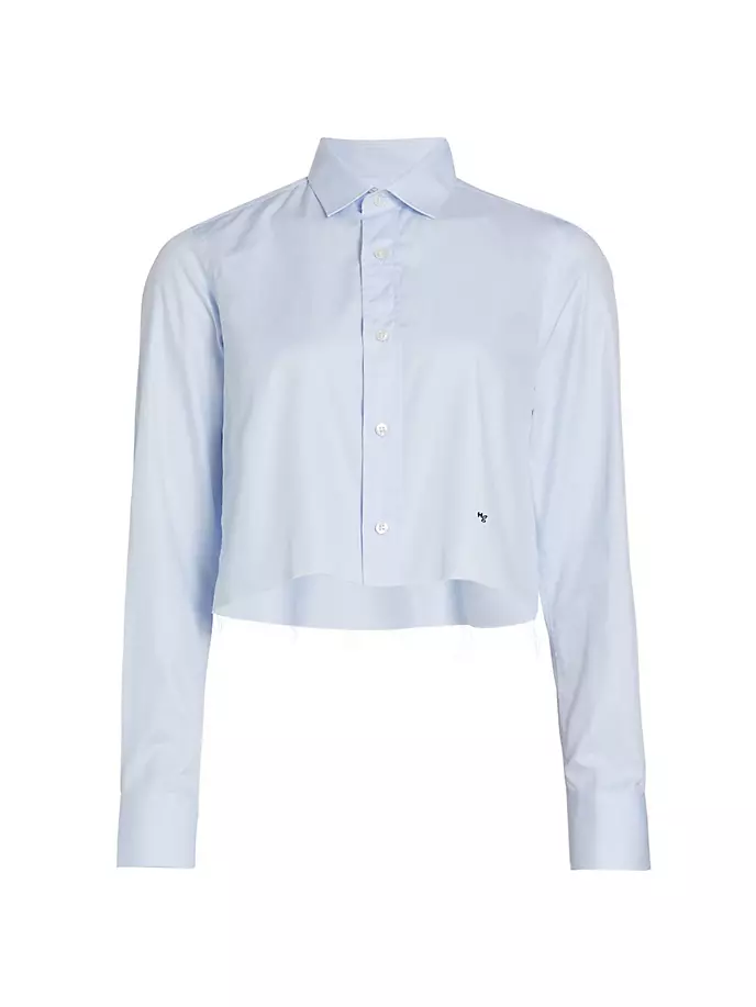 

Укороченная рубашка из шамбре Hommegirls, синий