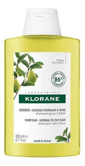 Очищающий шампунь для волос с экстрактом цитрусовых, 200 мл Klorane, Purifying Shampoo
