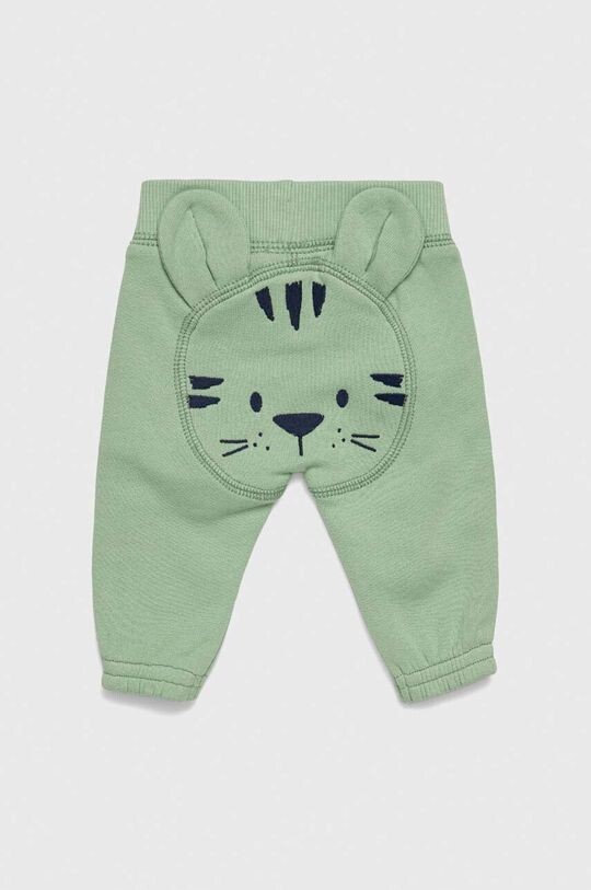 

Хлопковые брюки для новорожденных United Colors of Benetton, зеленый