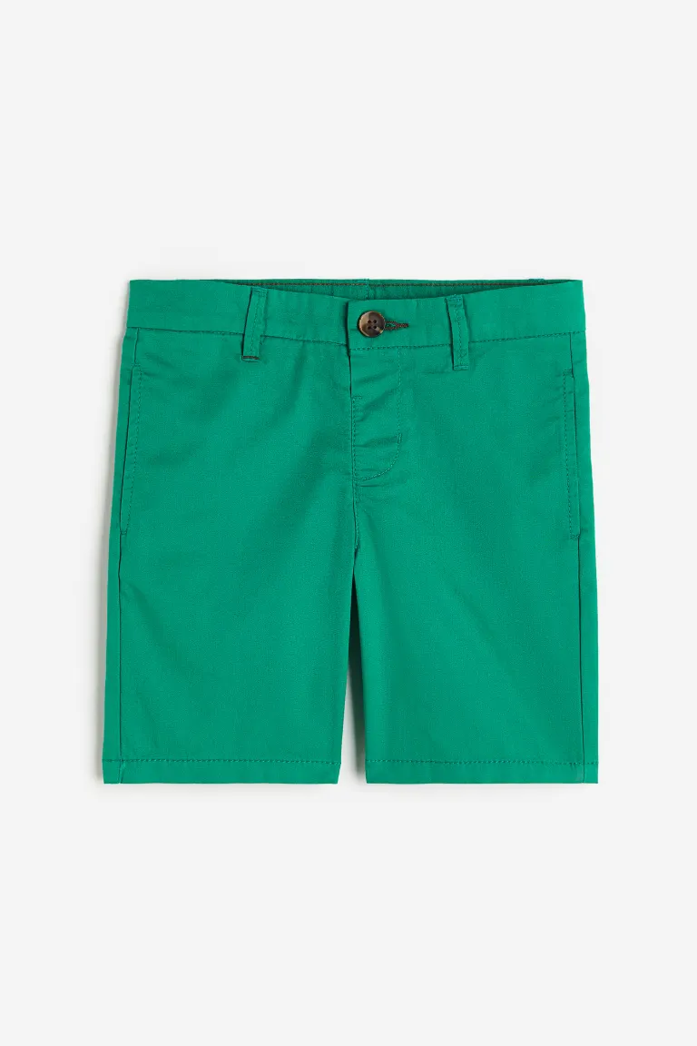 

Короткие хлопковые брюки чинос H&M, зеленый