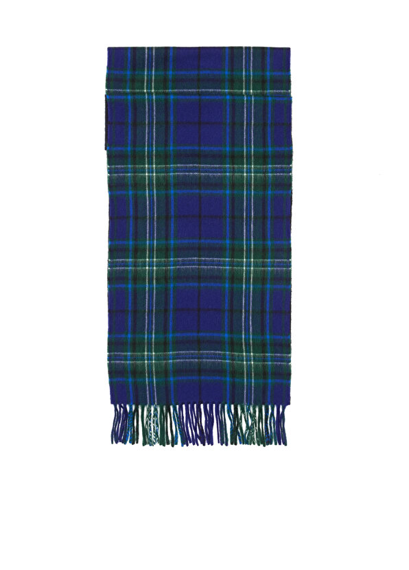 Синий мужской шарф в шотландскую клетку Begg&Co