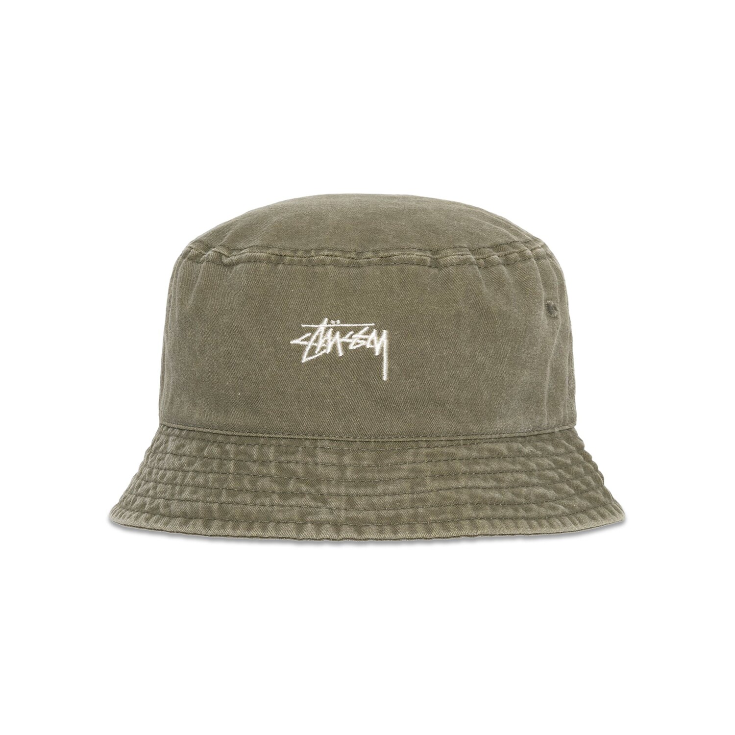 

Потертая панама Stussy Stock, Оливковый