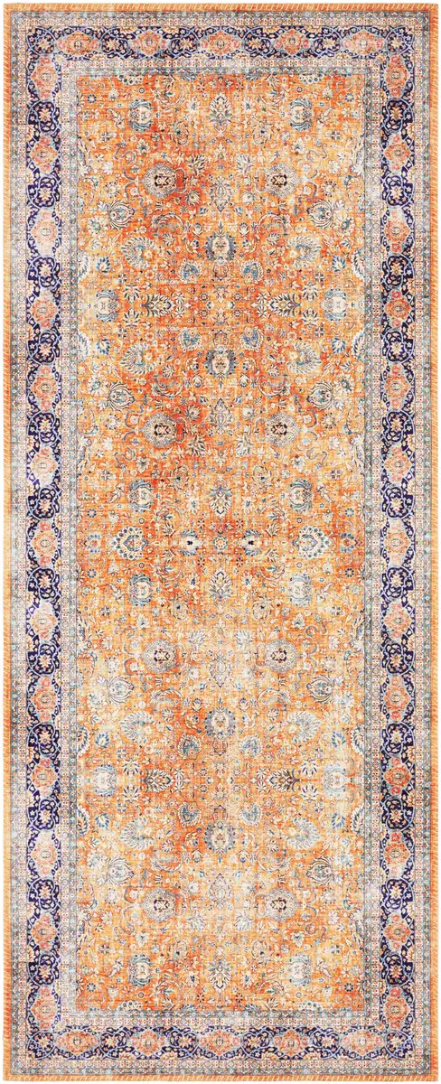 

ELLE DECORATION Runner "Keshan Maschad", прямоугольный, восточный, восточный, короткий ворс, винтаж, гостиная, спальня 80х200 см, золотисто-желтый