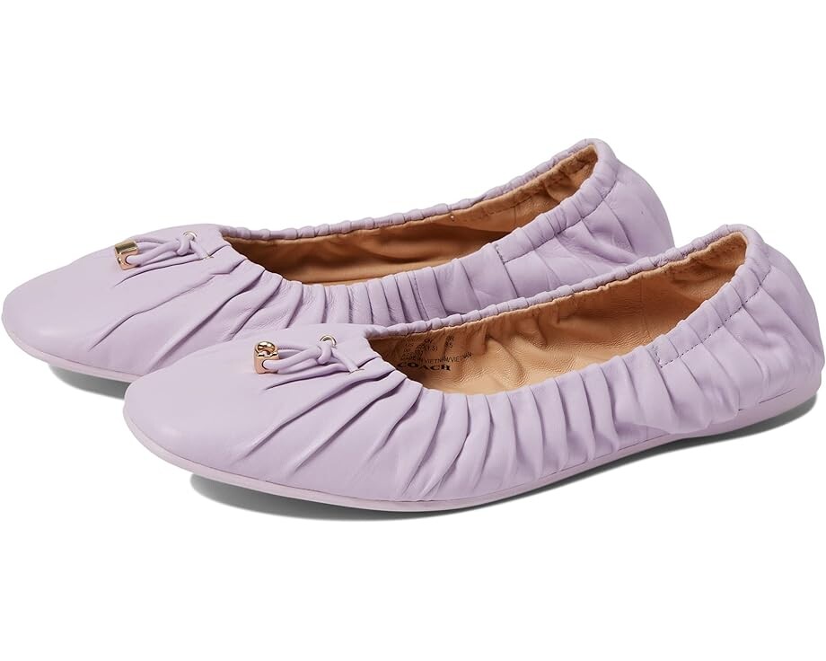 

Балетки COACH Eleanor Leather Ballet Flats, фиолетовый