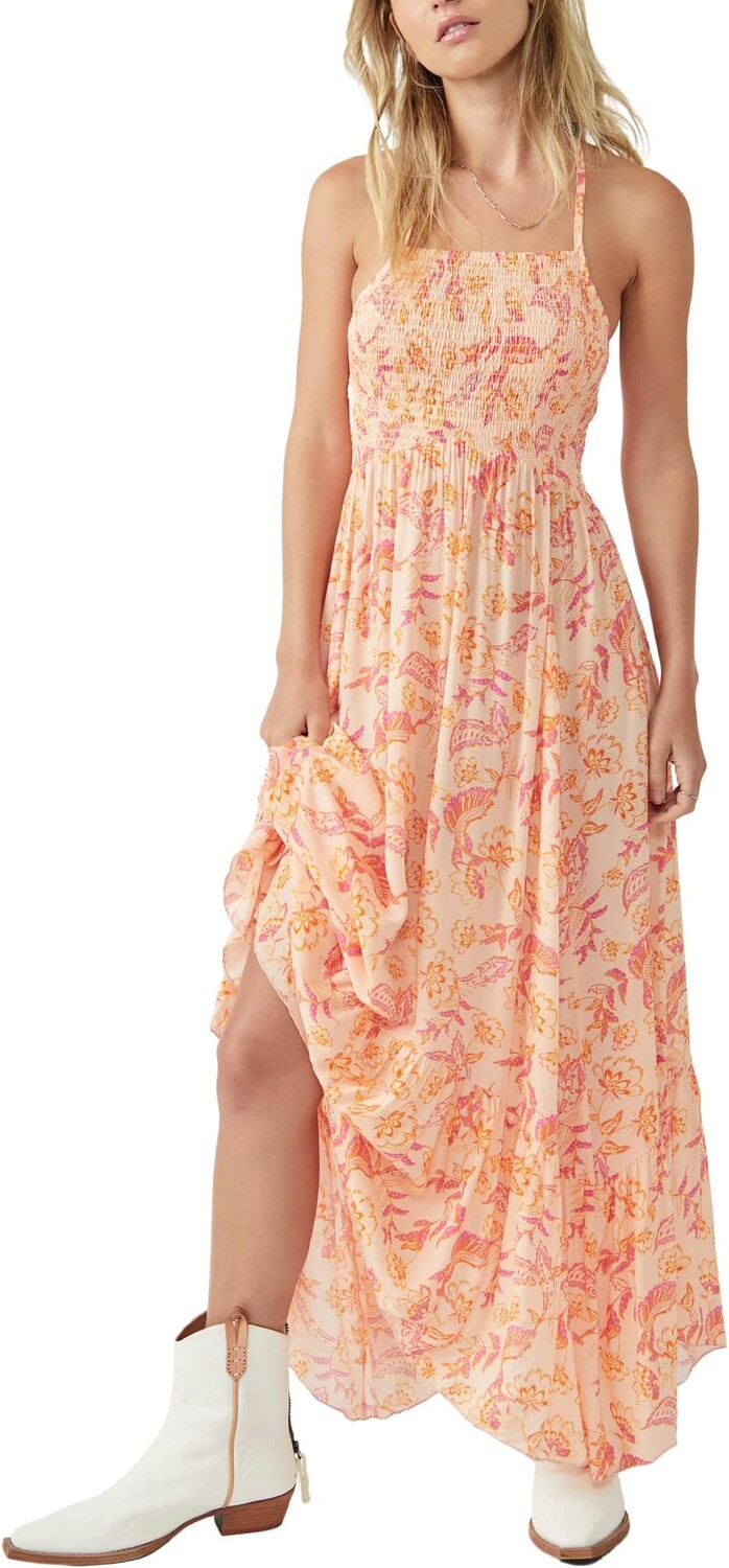 

Платье Heat Wave Printed Maxi Free People, цвет Dusk Coral Combo
