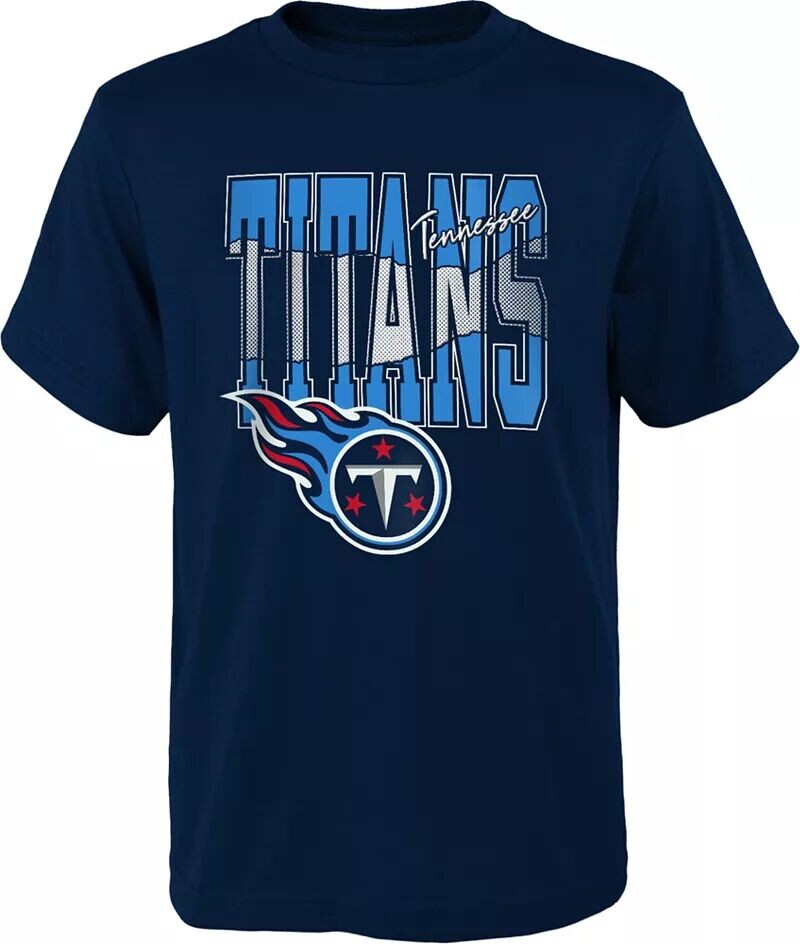 

Nfl Team Apparel Молодежная футболка Tennessee Titans Playbook Темно-синяя футболка