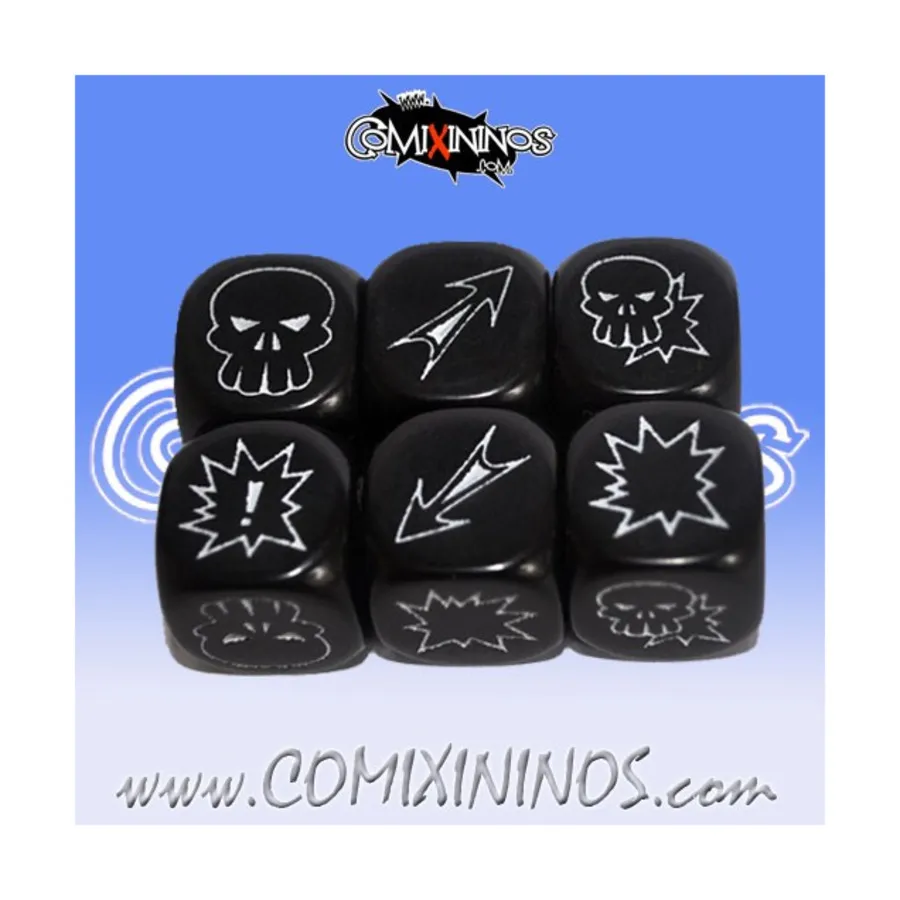 

Набор кубиков - черный (3), Fantasy Football Miniatures - Dice Sets