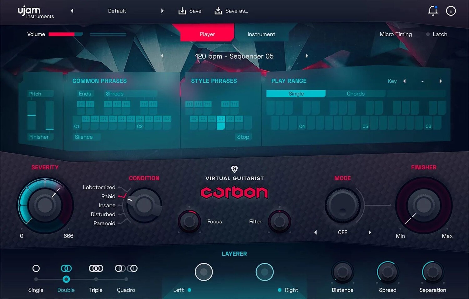 

Программное обеспечение UJAM Virtual Guitarist Carbon Virtual Session Guitarist