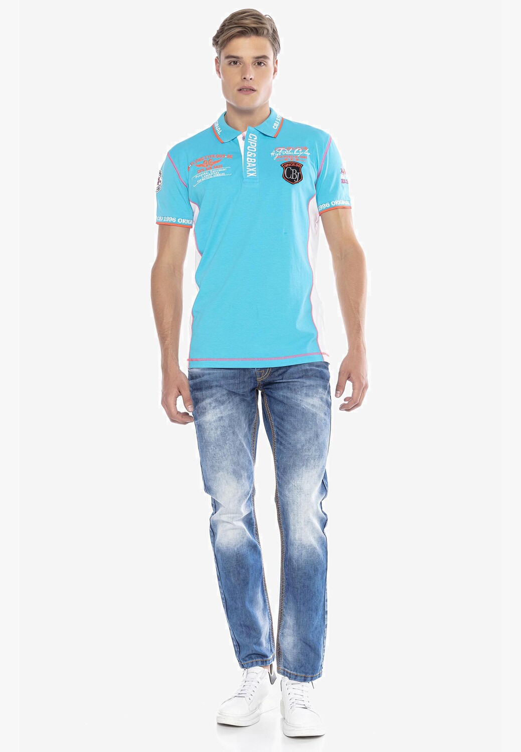 

Поло Cipo & Baxx T Shirt, цвет TURQUOISE