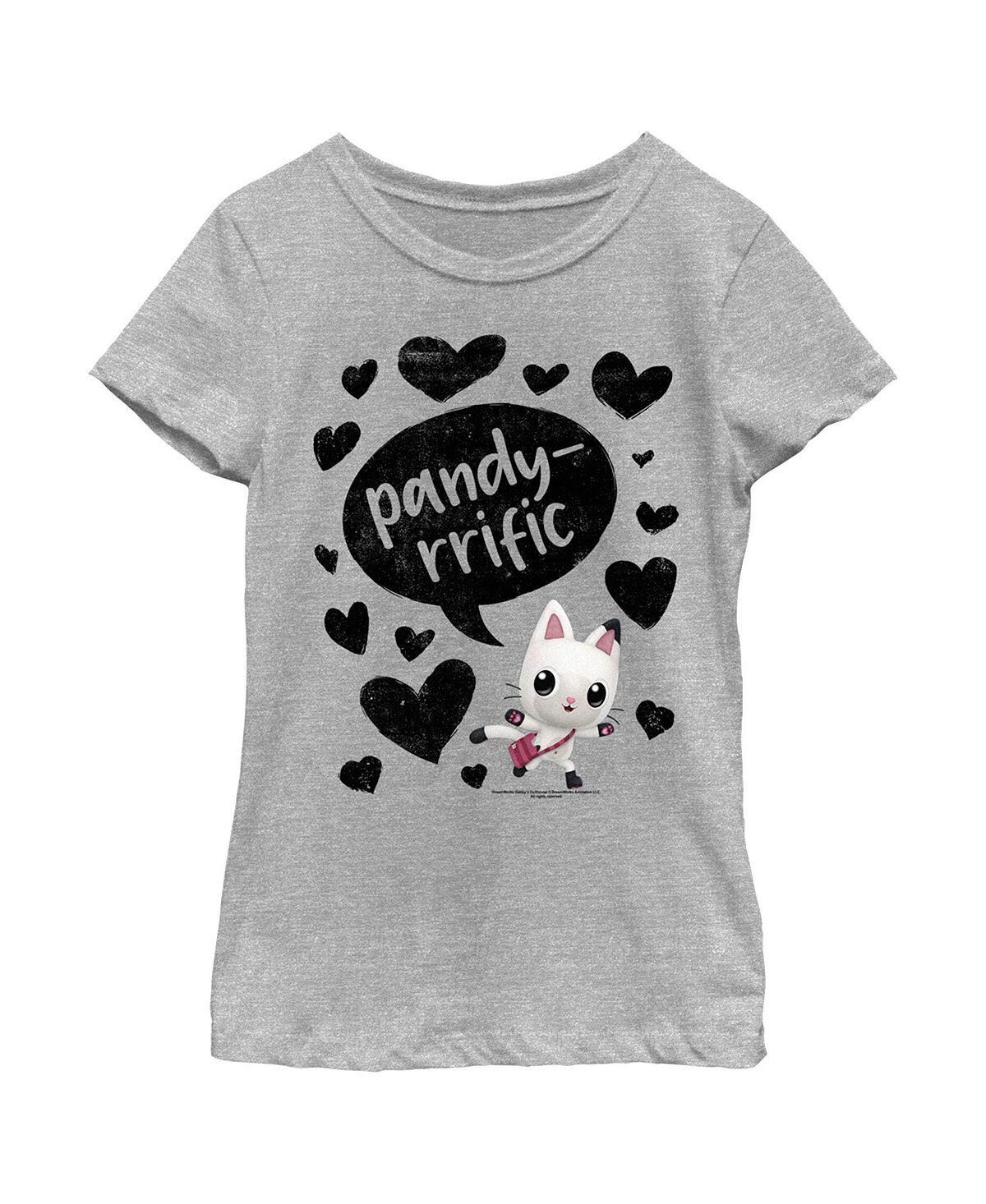 

Girl's DreamWorks: Детская футболка Gabby's Dollhouse Pandy-rrific Hearts NBC Universal