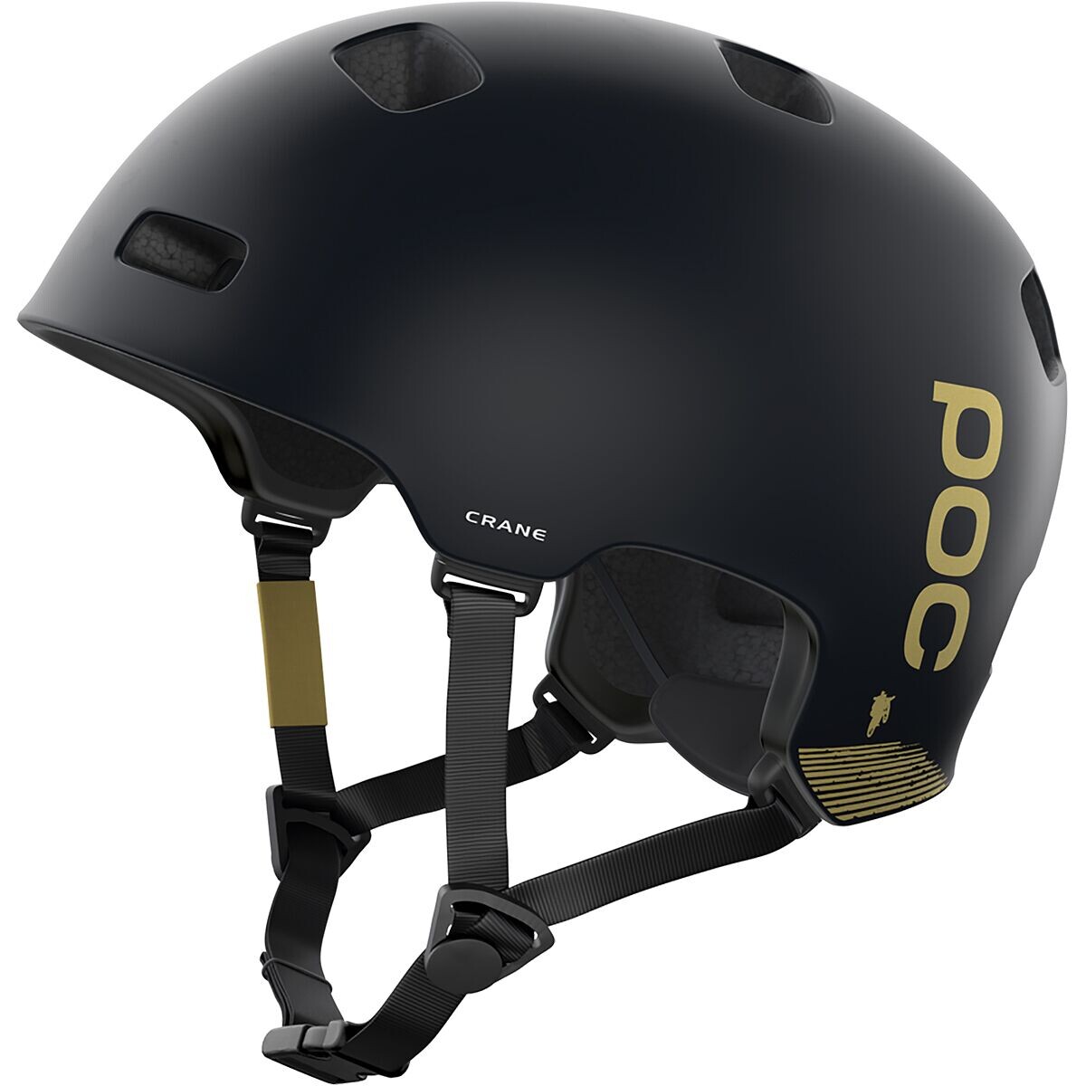 

Шлем crane mips fabio edition Poc, цвет uranium black matte/gold