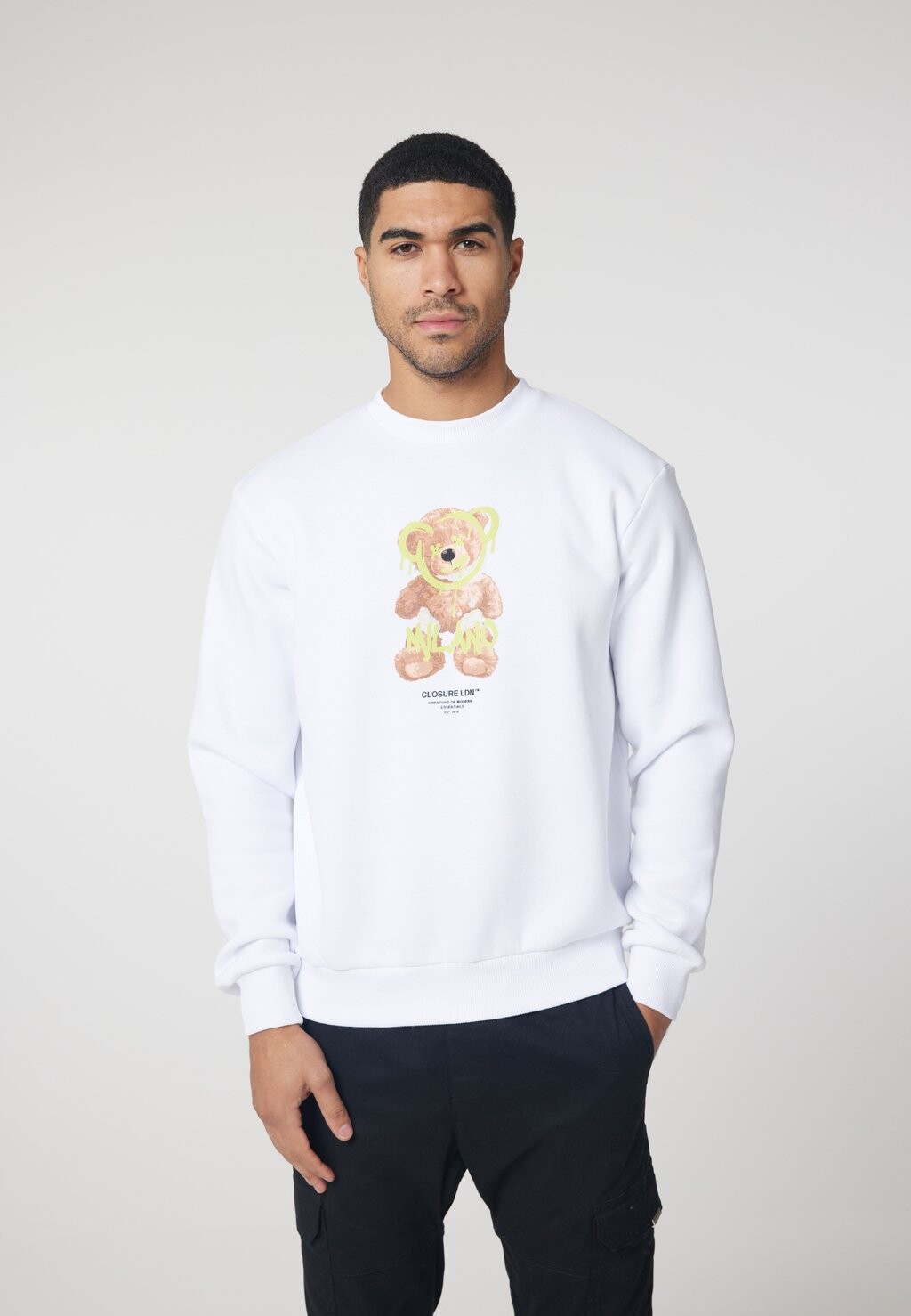 

Толстовка Teddy Crew Neck CLOSURE London, белый