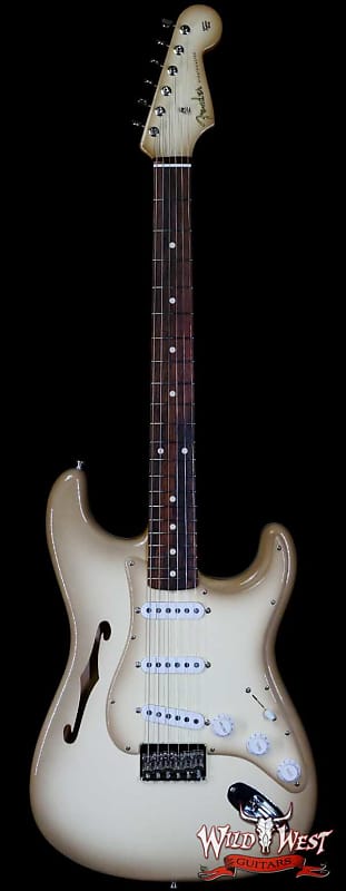 электрогитара fender custom shop 1962 hot shot telecaster chicago special deluxe closet classic sahara taupe masterbuilt by levi perry Электрогитара Fender Custom Shop Andy Hicks Masterbuilt 60's Stratocaster Thinline Hardtail Brazilian Rosewood Board NOS Antigua